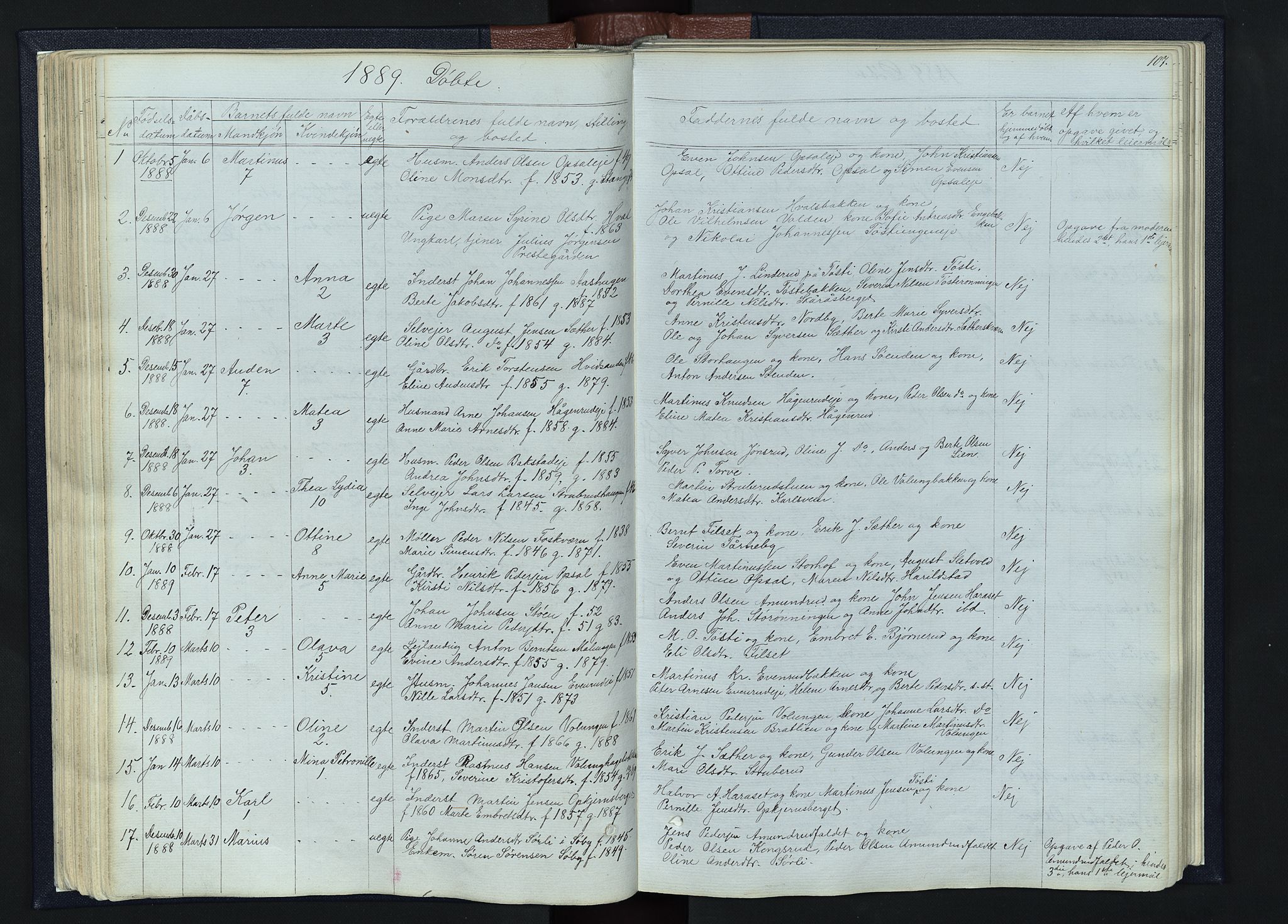 Romedal prestekontor, SAH/PREST-004/L/L0010: Parish register (copy) no. 10, 1860-1895, p. 107
