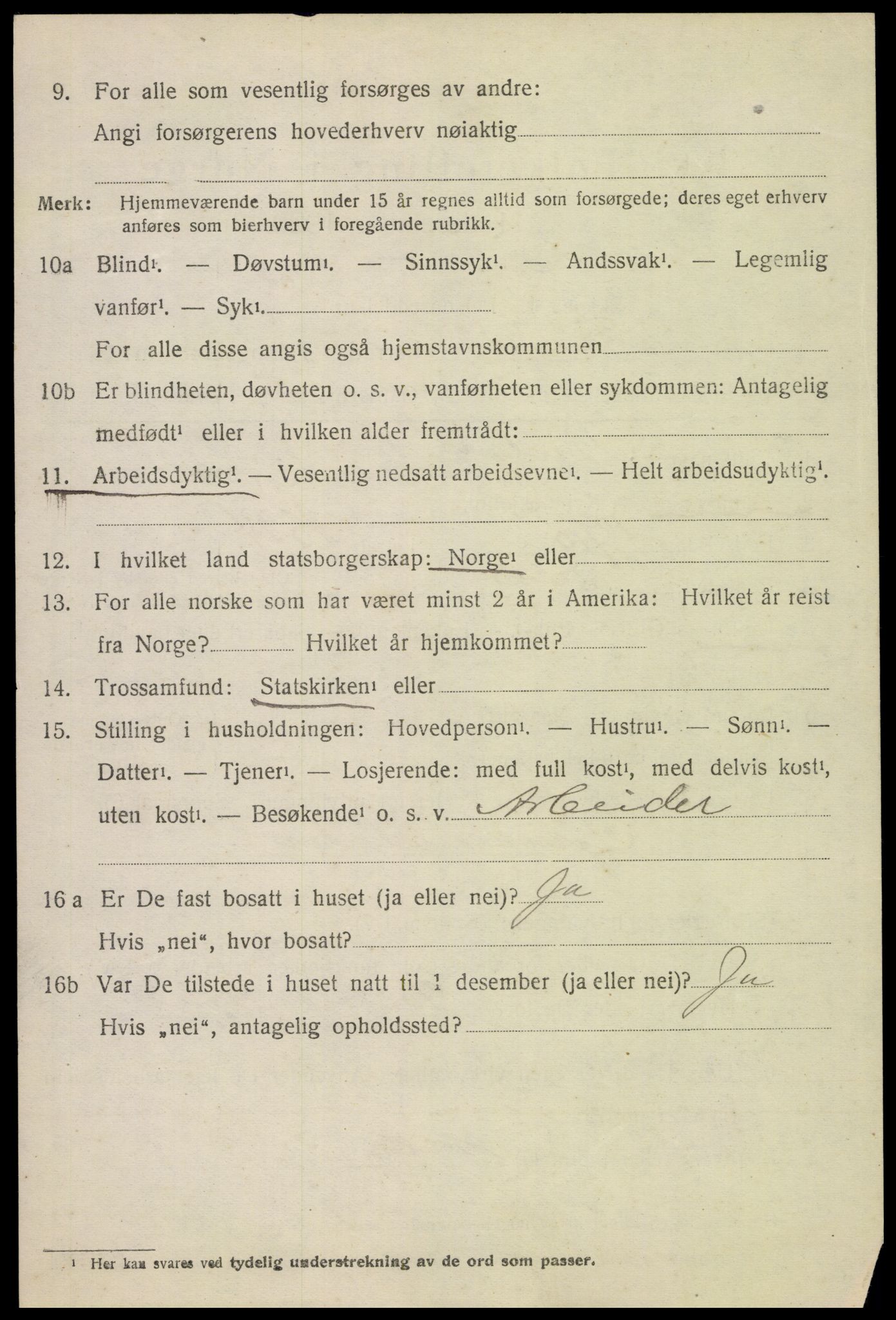 SAH, 1920 census for Folldal, 1920, p. 4344