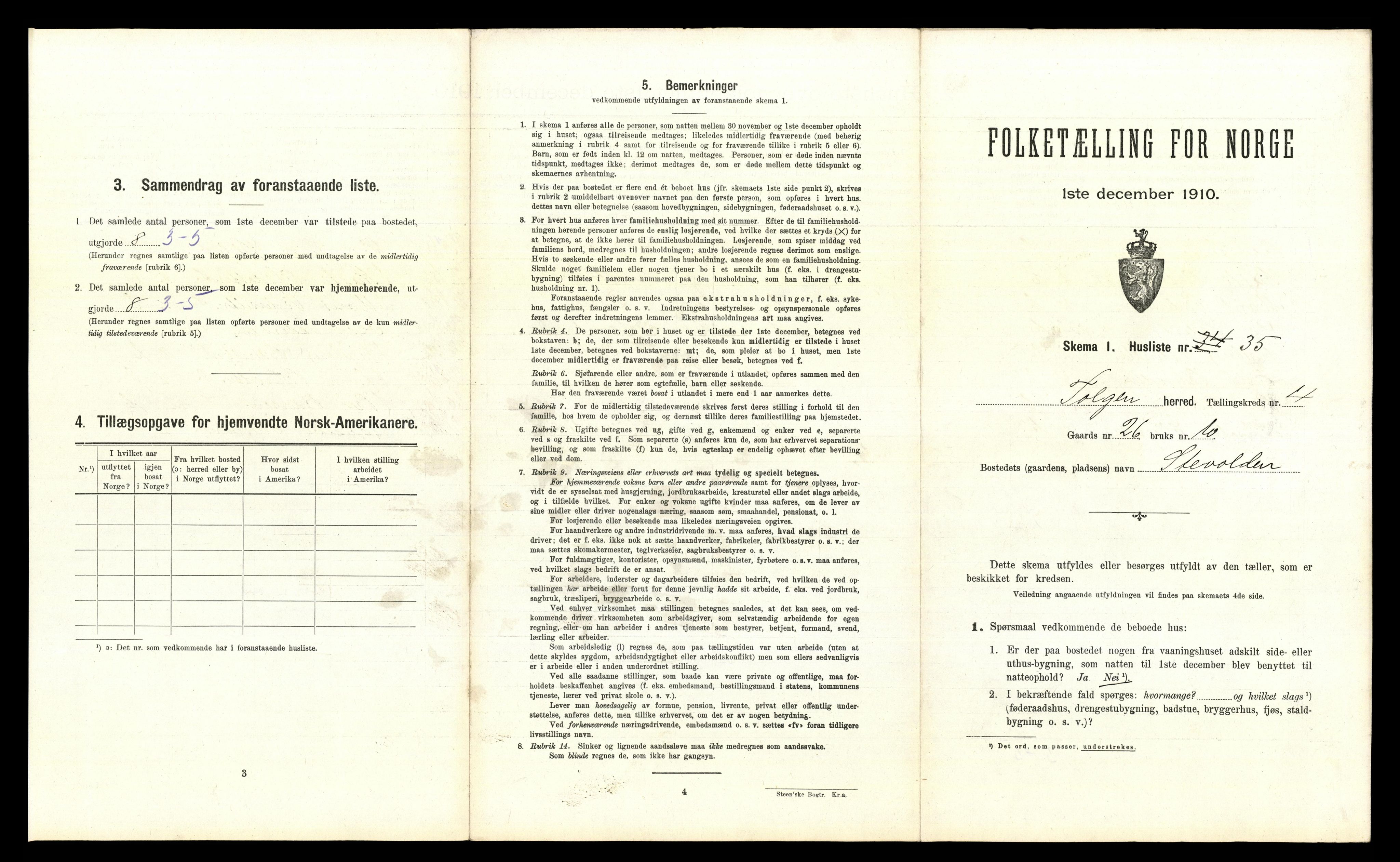 RA, 1910 census for Tolga, 1910, p. 344