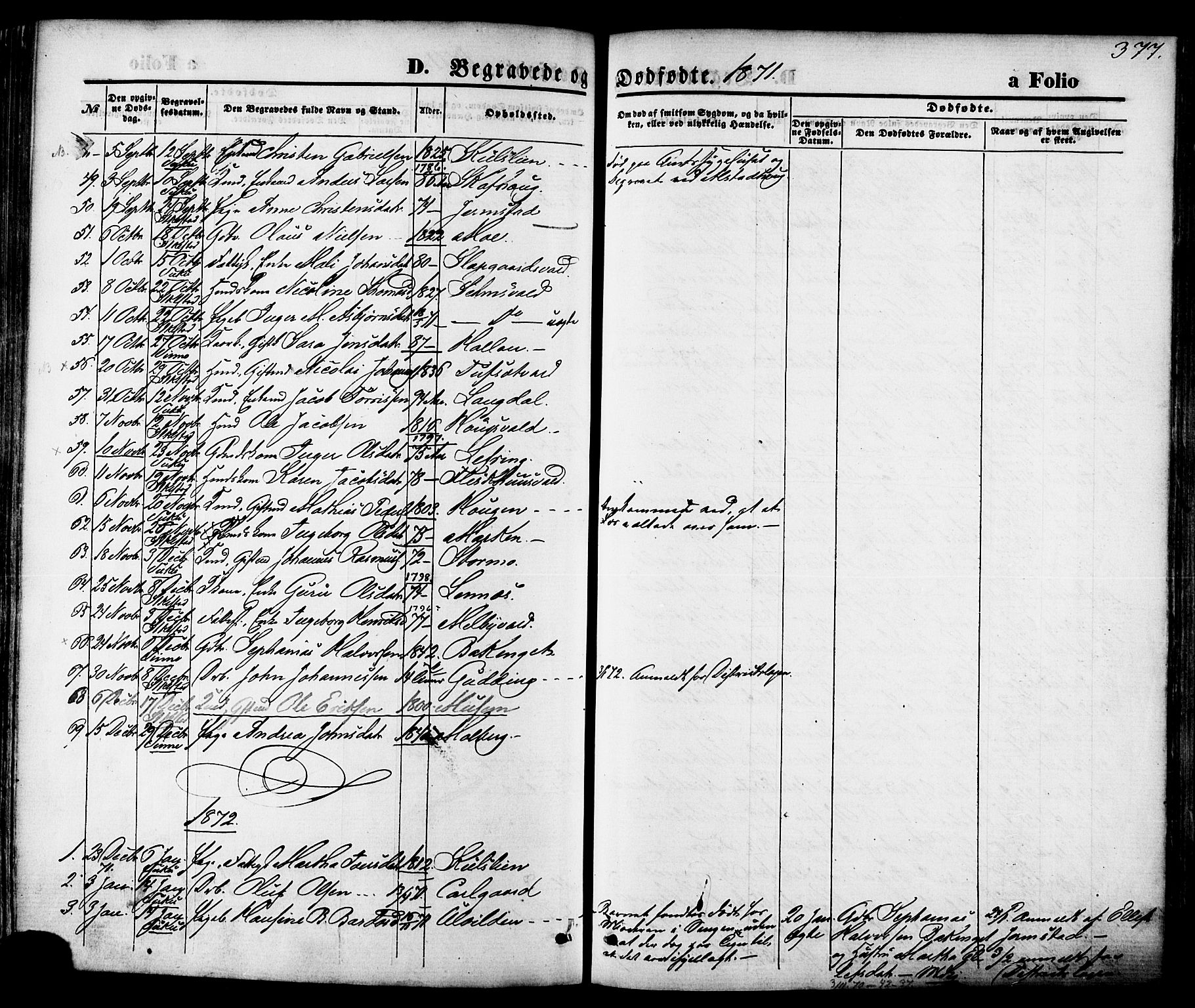 Ministerialprotokoller, klokkerbøker og fødselsregistre - Nord-Trøndelag, AV/SAT-A-1458/723/L0242: Parish register (official) no. 723A11, 1870-1880, p. 377