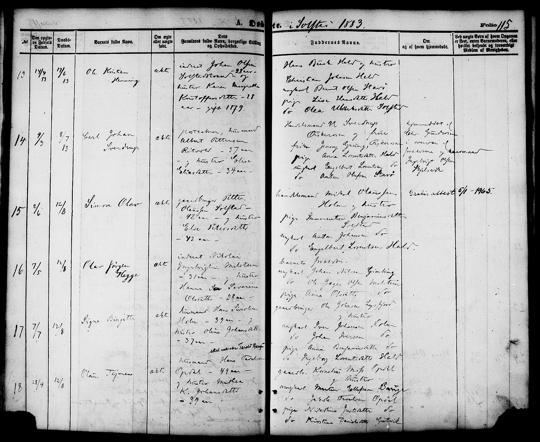 Ministerialprotokoller, klokkerbøker og fødselsregistre - Nordland, AV/SAT-A-1459/810/L0149: Parish register (official) no. 810A09 /2, 1874-1884, p. 115