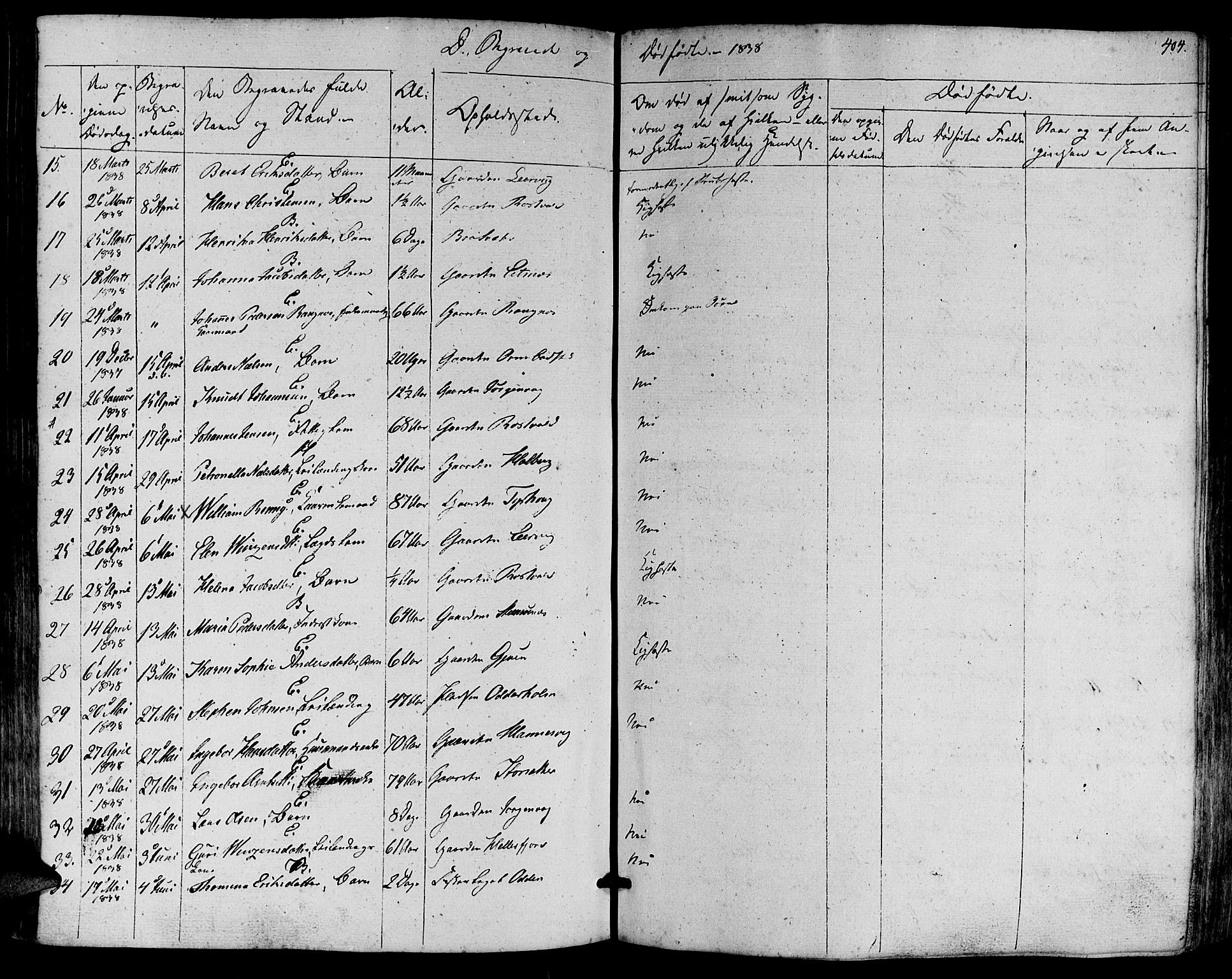 Ministerialprotokoller, klokkerbøker og fødselsregistre - Møre og Romsdal, AV/SAT-A-1454/581/L0936: Parish register (official) no. 581A04, 1836-1852, p. 404