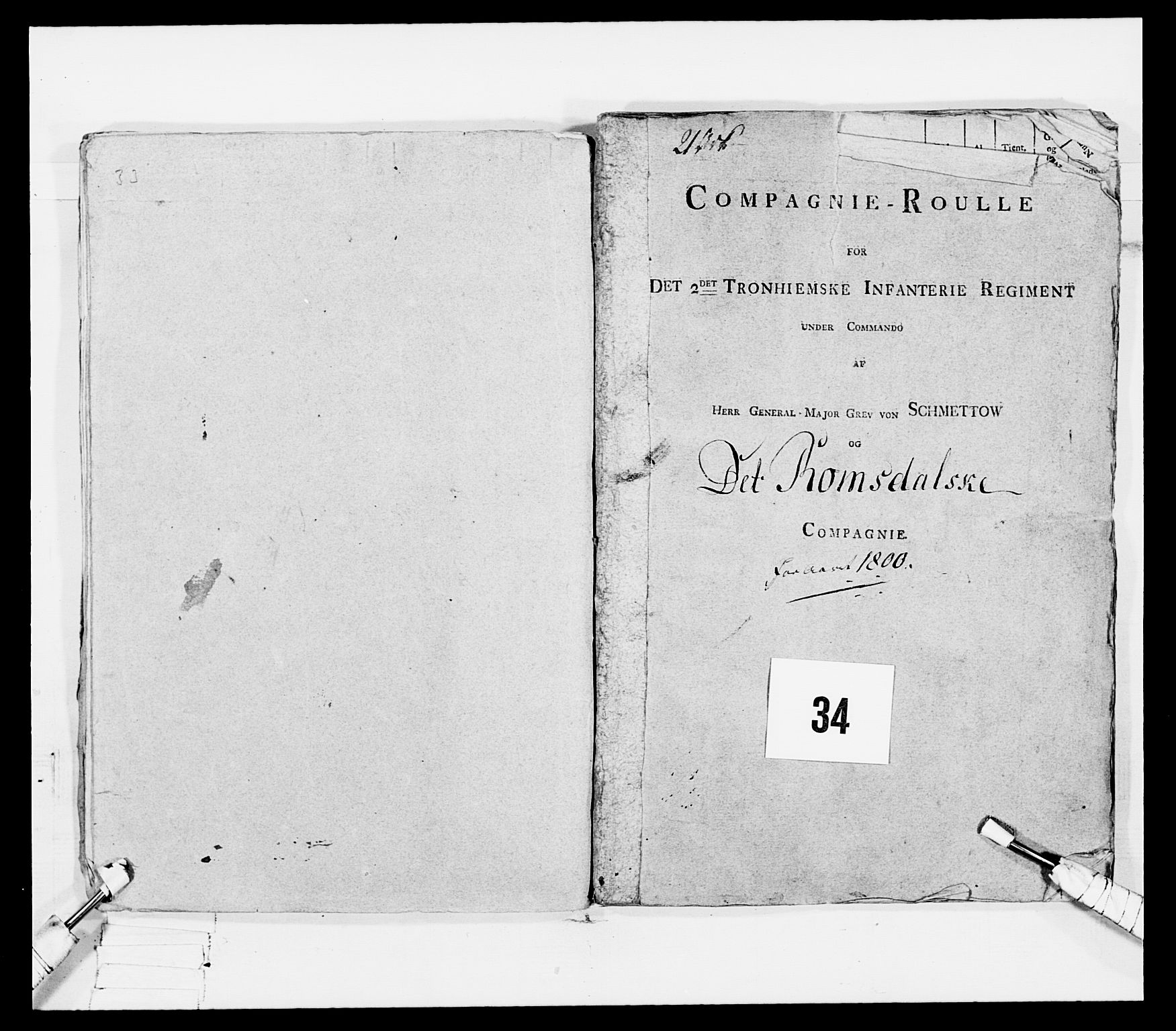 Generalitets- og kommissariatskollegiet, Det kongelige norske kommissariatskollegium, RA/EA-5420/E/Eh/L0080: 2. Trondheimske nasjonale infanteriregiment, 1792-1800, p. 183