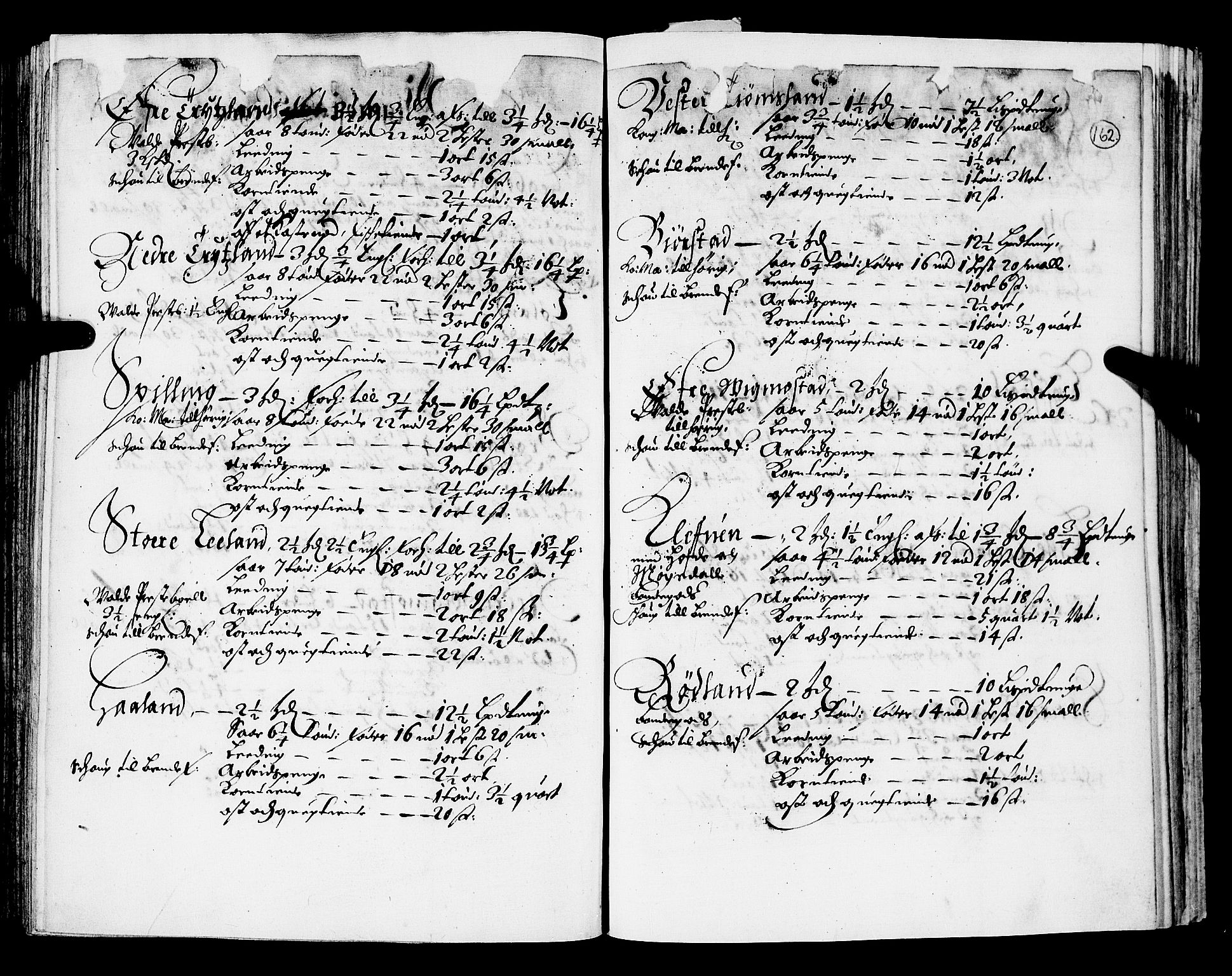Rentekammeret inntil 1814, Realistisk ordnet avdeling, RA/EA-4070/N/Nb/Nba/L0031: Lista amt, 1668, p. 161b-162a