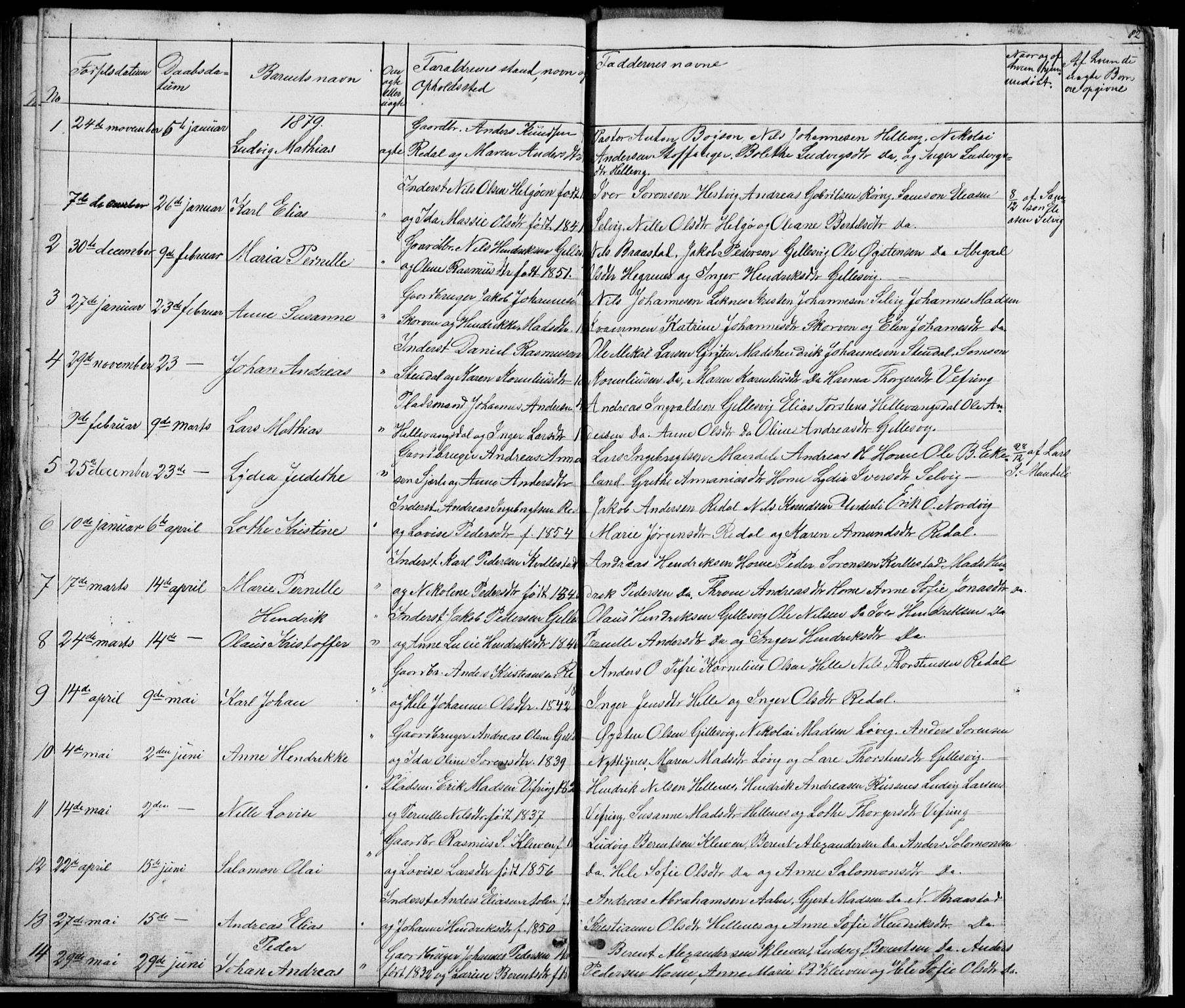 Førde sokneprestembete, SAB/A-79901/H/Hab: Parish register (copy) no. E 0, 1853-1880, p. 82