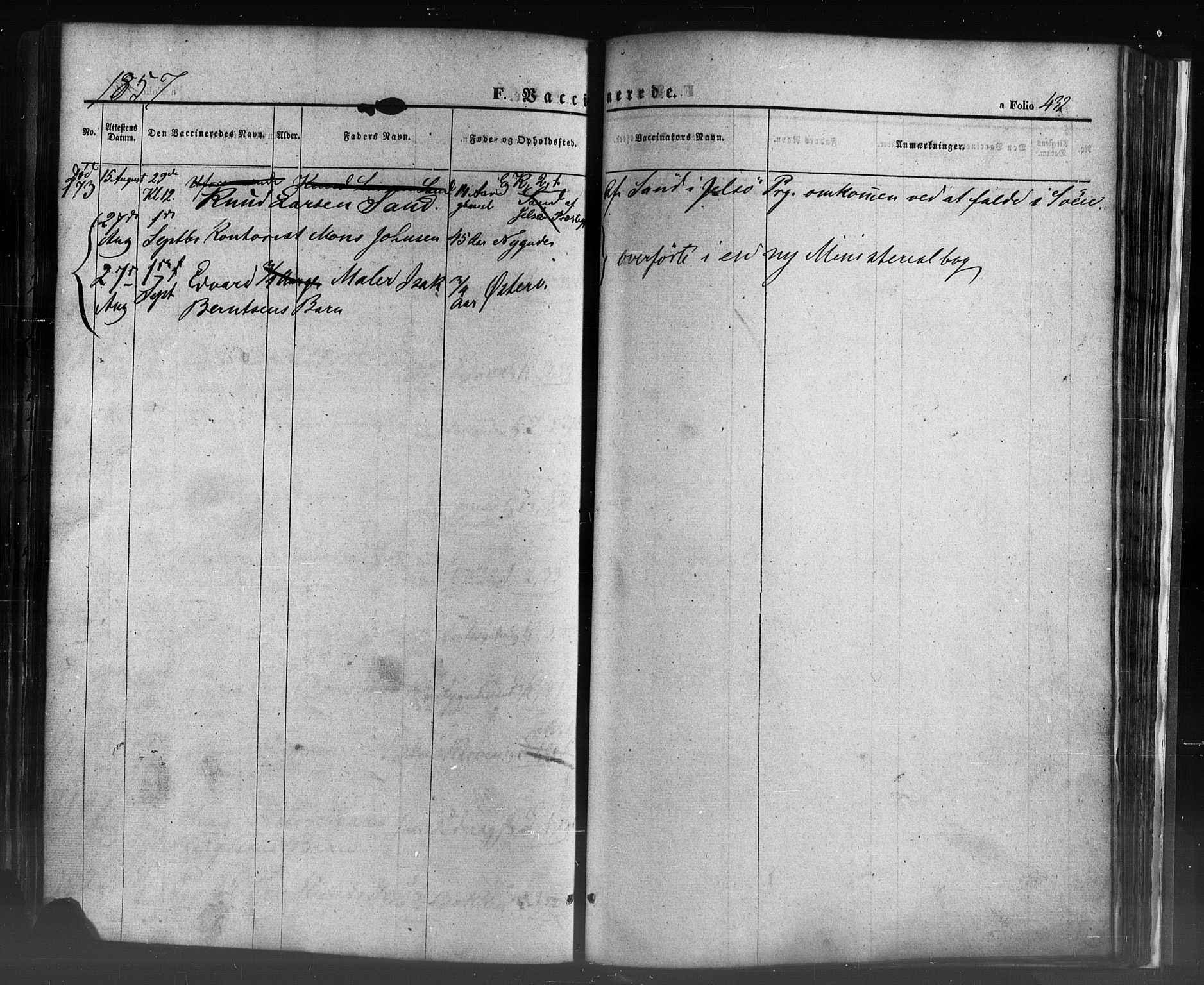 Domkirken sokneprestkontor, AV/SAST-A-101812/001/30/30BB/L0009: Parish register (copy) no. B 9, 1850-1858, p. 432