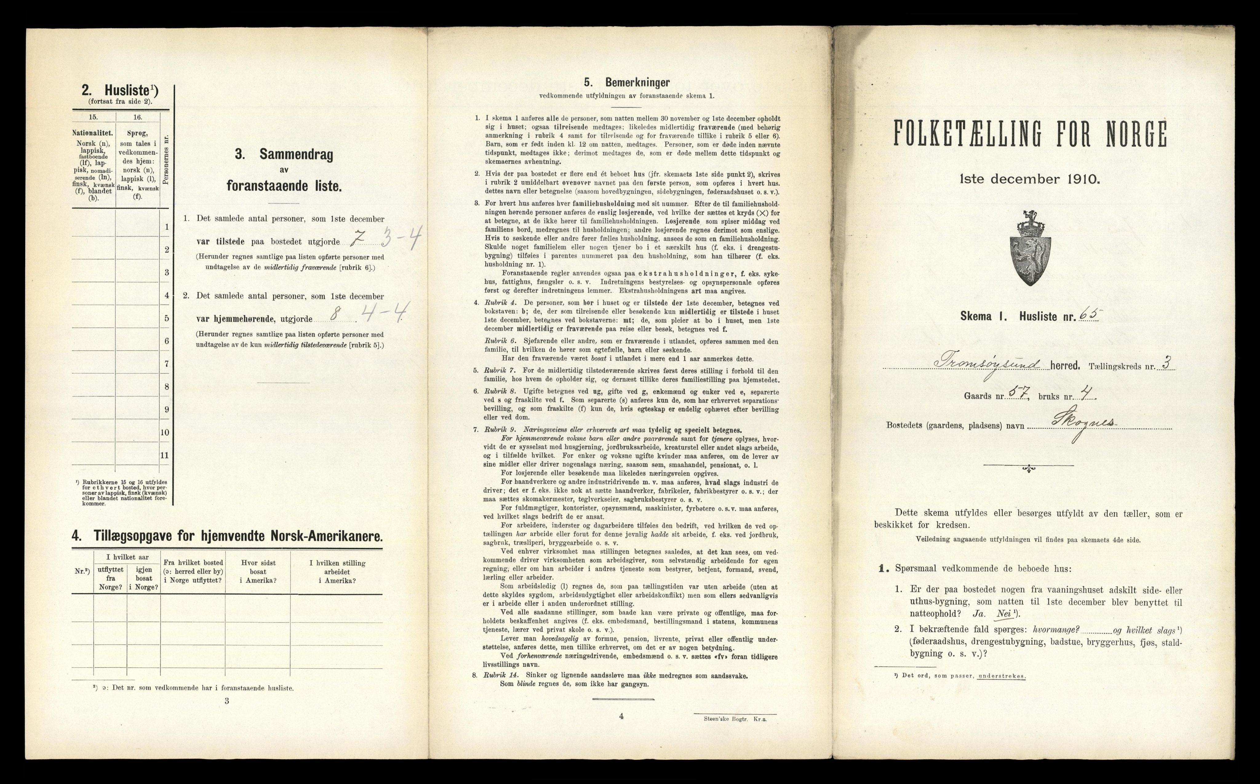 RA, 1910 census for Tromsøysund, 1910, p. 799