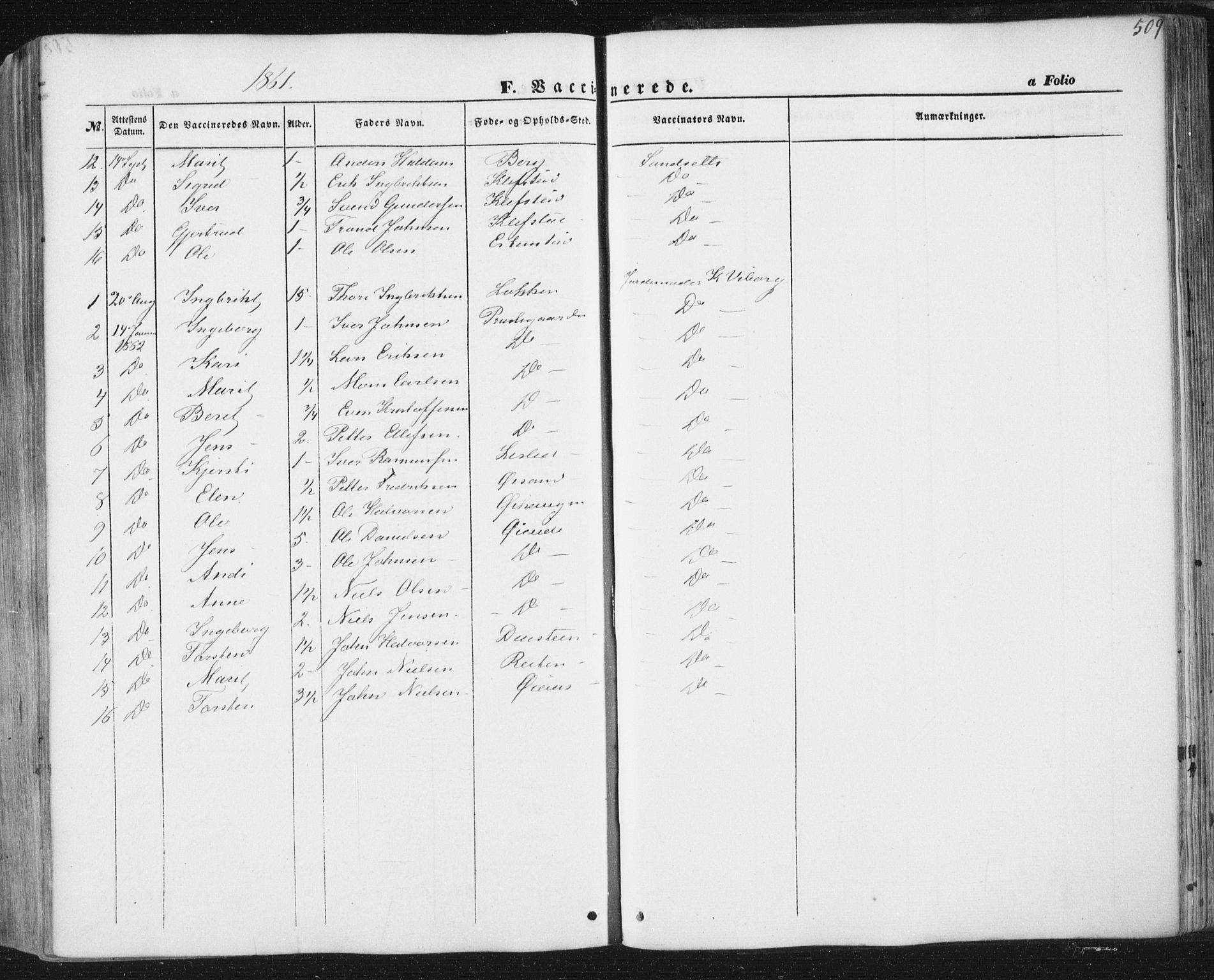 Ministerialprotokoller, klokkerbøker og fødselsregistre - Sør-Trøndelag, AV/SAT-A-1456/691/L1076: Parish register (official) no. 691A08, 1852-1861, p. 509