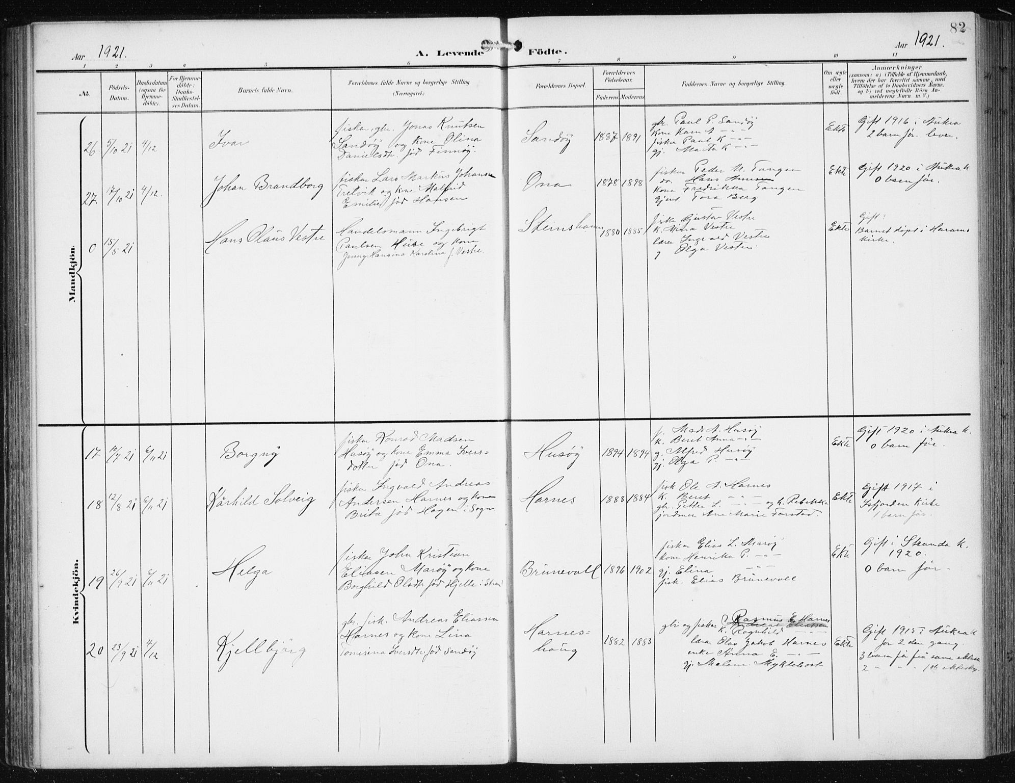 Ministerialprotokoller, klokkerbøker og fødselsregistre - Møre og Romsdal, AV/SAT-A-1454/561/L0733: Parish register (copy) no. 561C03, 1900-1940, p. 82