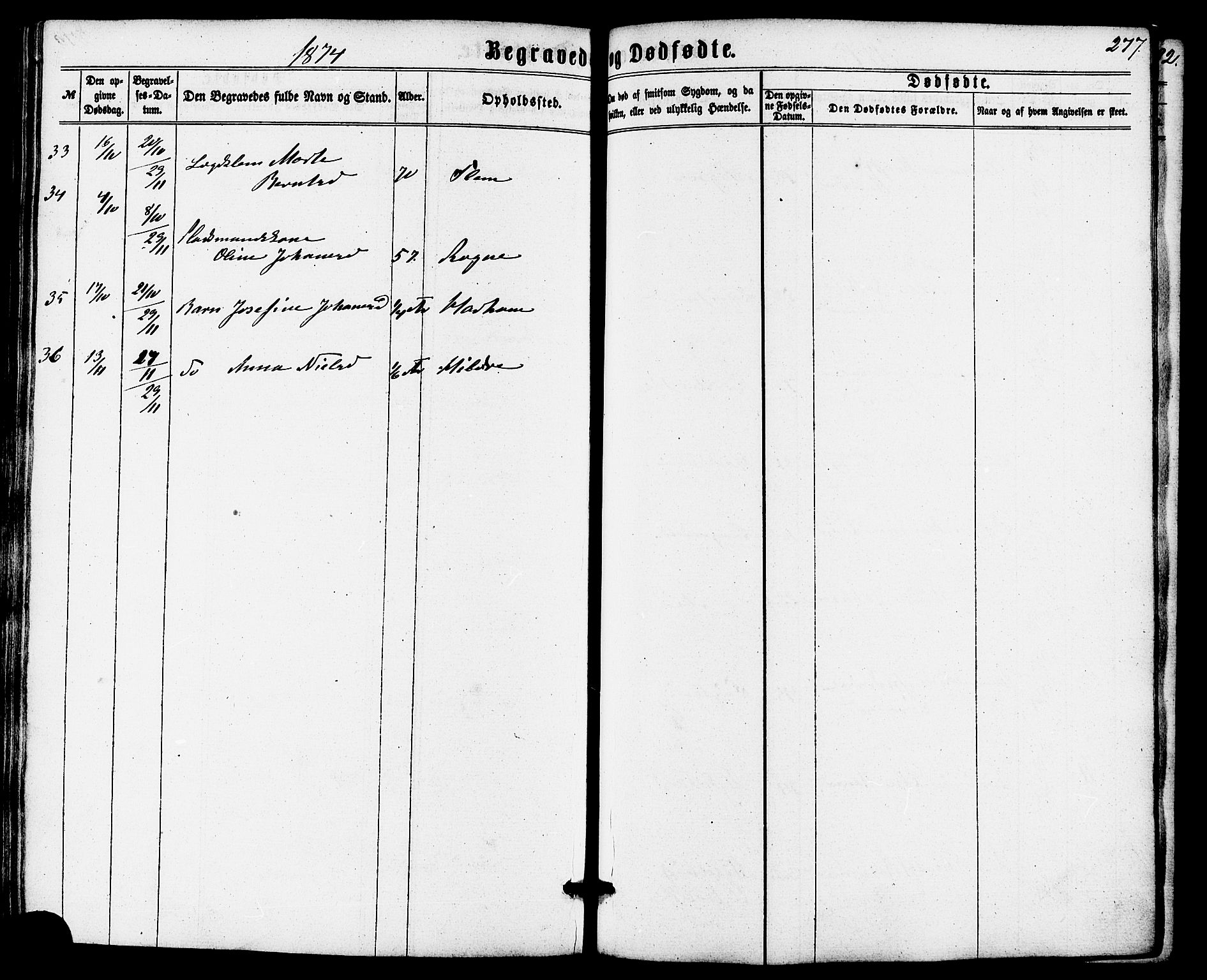 Ministerialprotokoller, klokkerbøker og fødselsregistre - Møre og Romsdal, SAT/A-1454/536/L0498: Parish register (official) no. 536A07, 1862-1875, p. 277