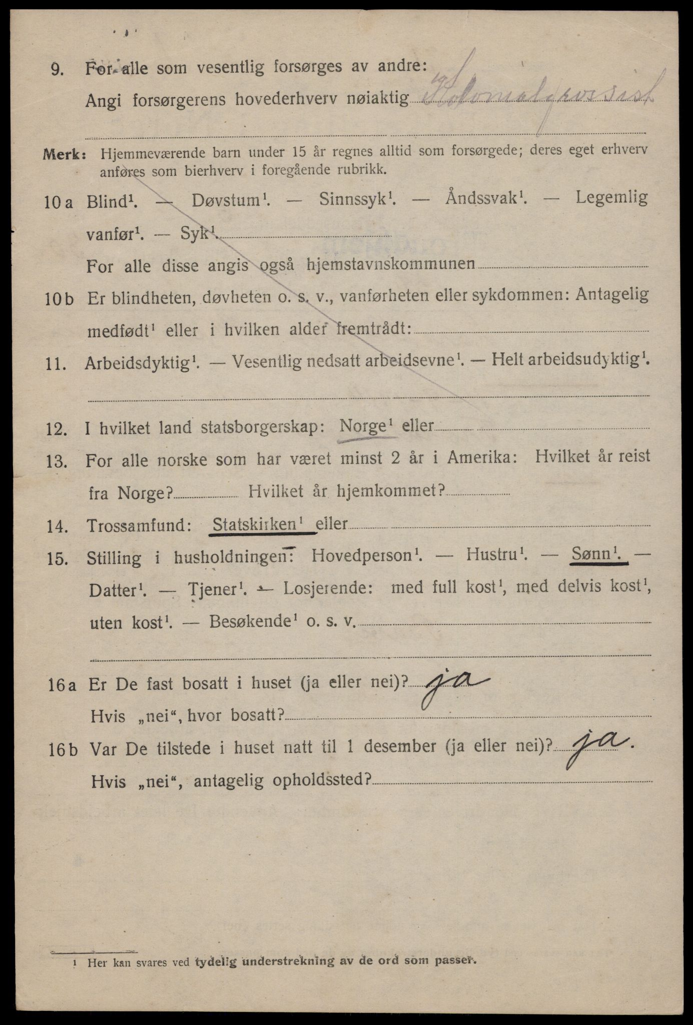 SAT, 1920 census for Trondheim, 1920, p. 76165