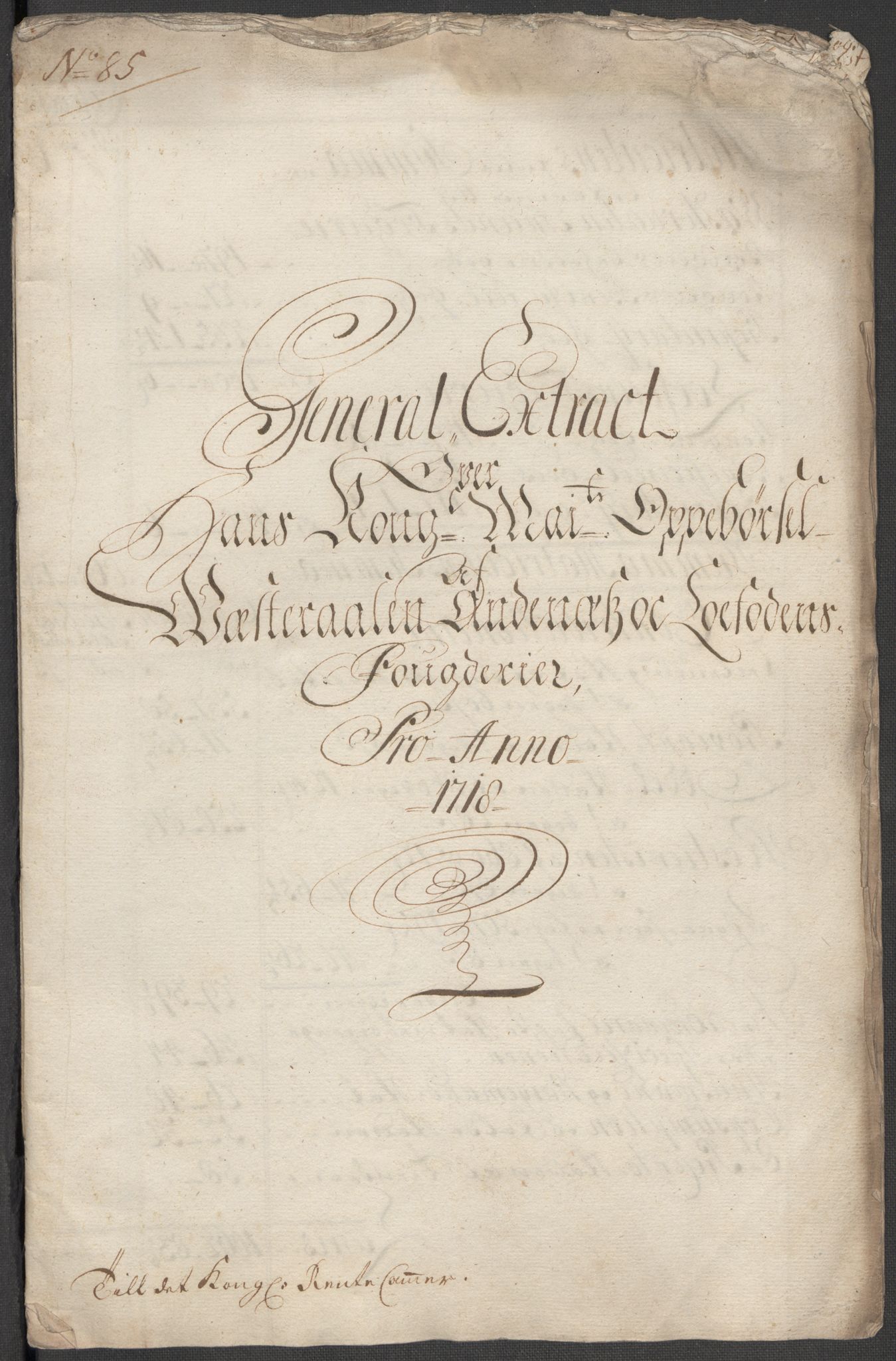 Rentekammeret inntil 1814, Reviderte regnskaper, Fogderegnskap, RA/EA-4092/R67/L4684: Fogderegnskap Vesterålen, Andenes og Lofoten, 1718, p. 14