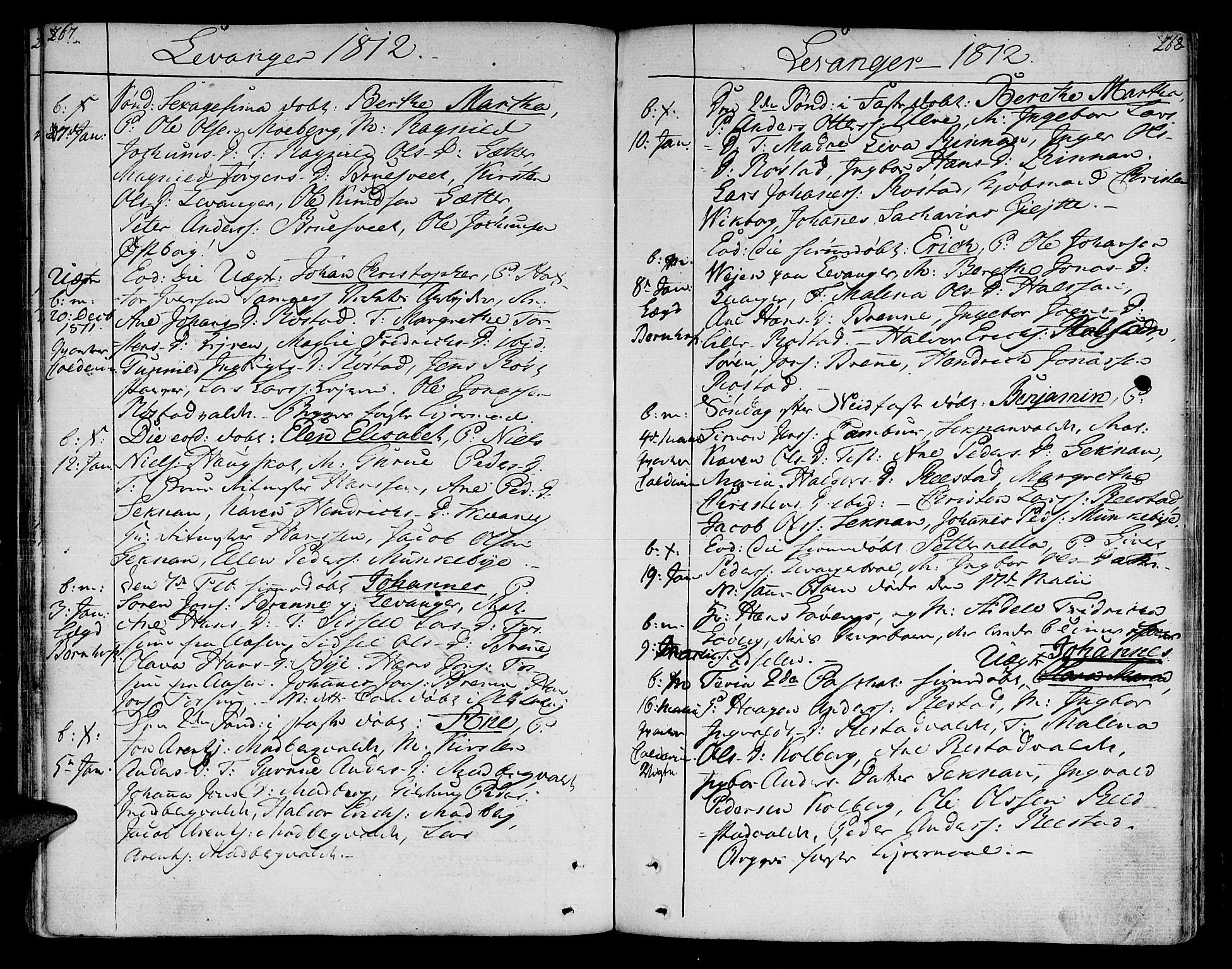 Ministerialprotokoller, klokkerbøker og fødselsregistre - Nord-Trøndelag, SAT/A-1458/717/L0145: Parish register (official) no. 717A03 /3, 1810-1815, p. 267-268