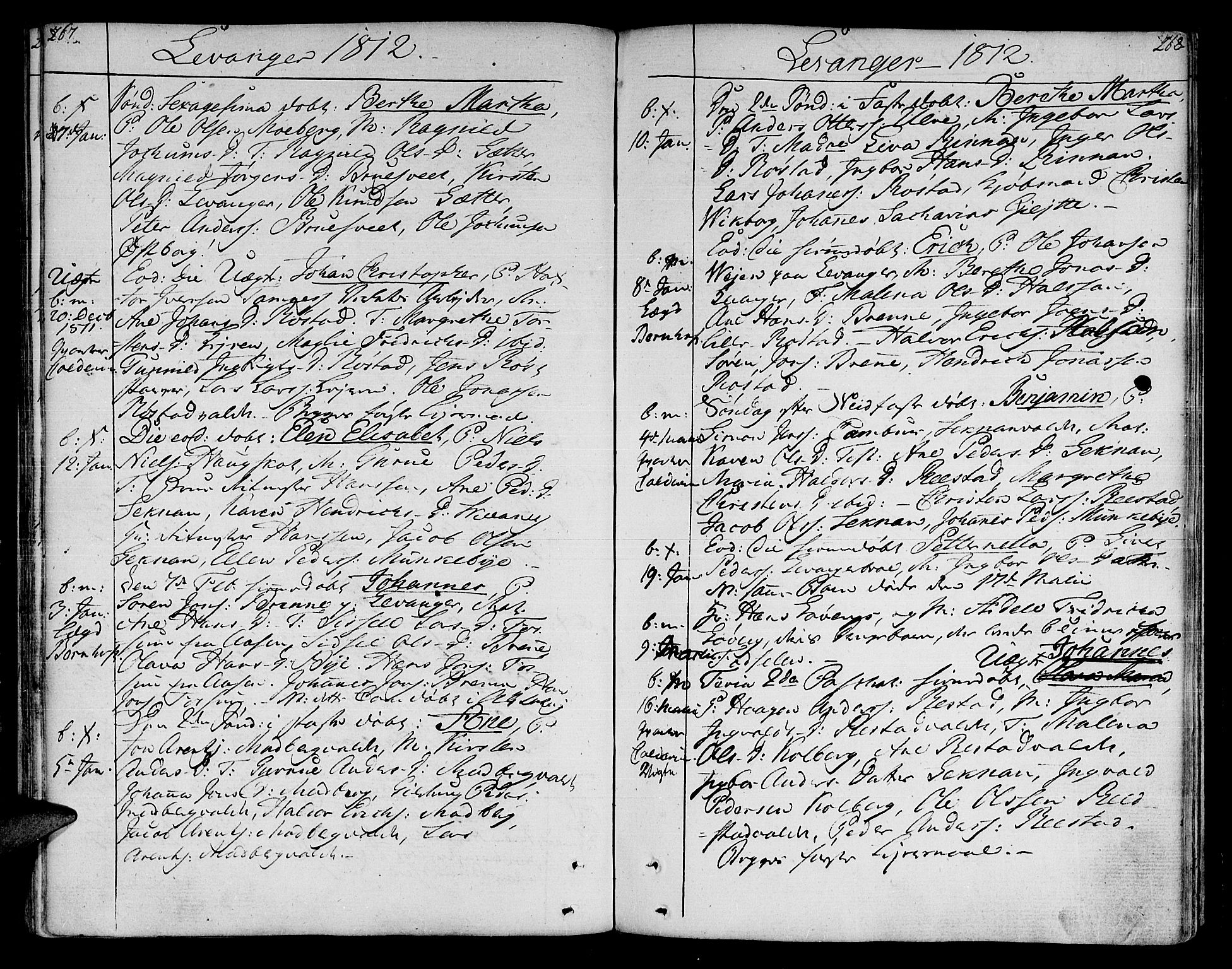 Ministerialprotokoller, klokkerbøker og fødselsregistre - Nord-Trøndelag, AV/SAT-A-1458/717/L0145: Parish register (official) no. 717A03 /3, 1810-1815, p. 267-268