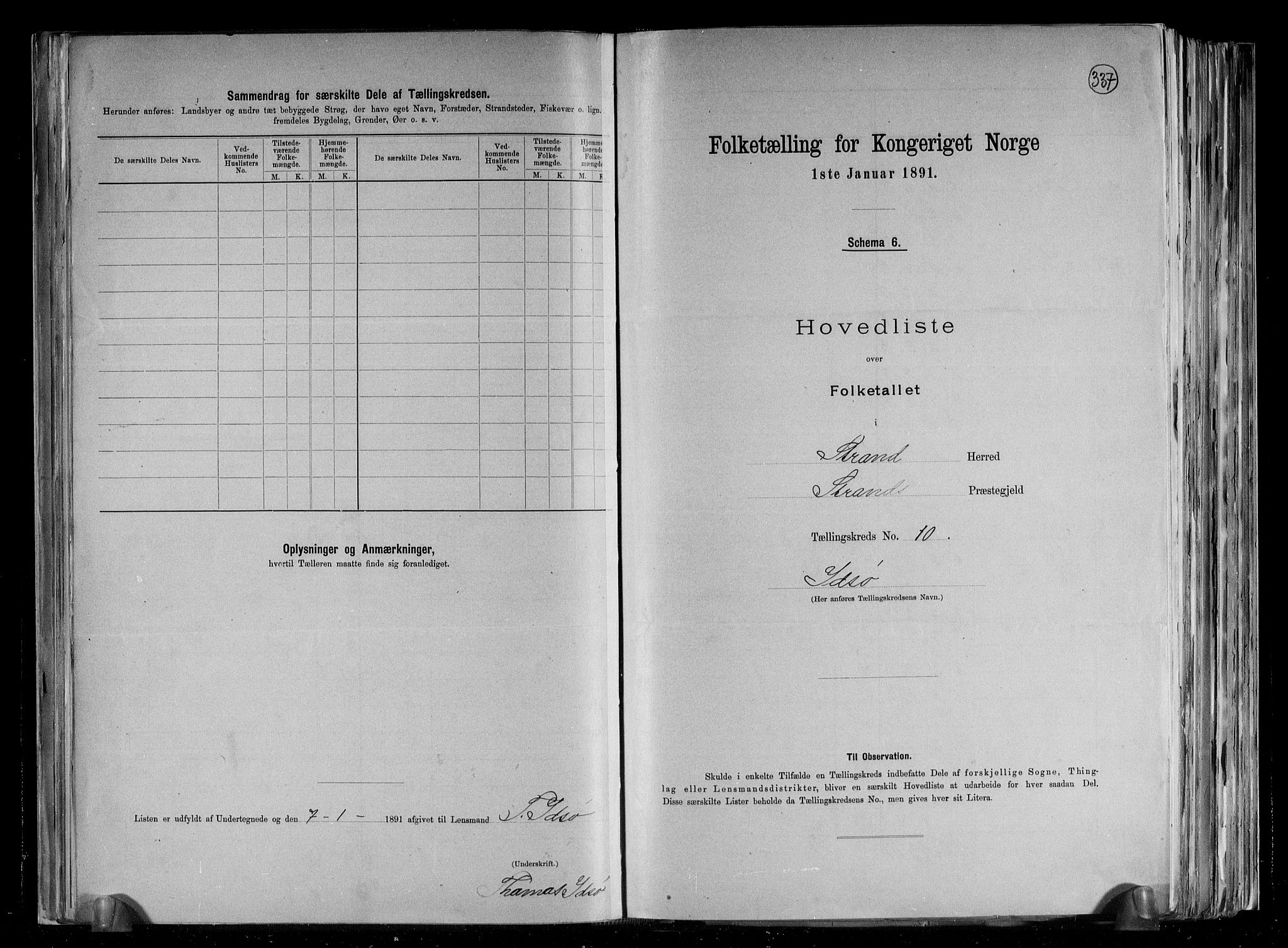 RA, 1891 census for 1130 Strand, 1891, p. 20