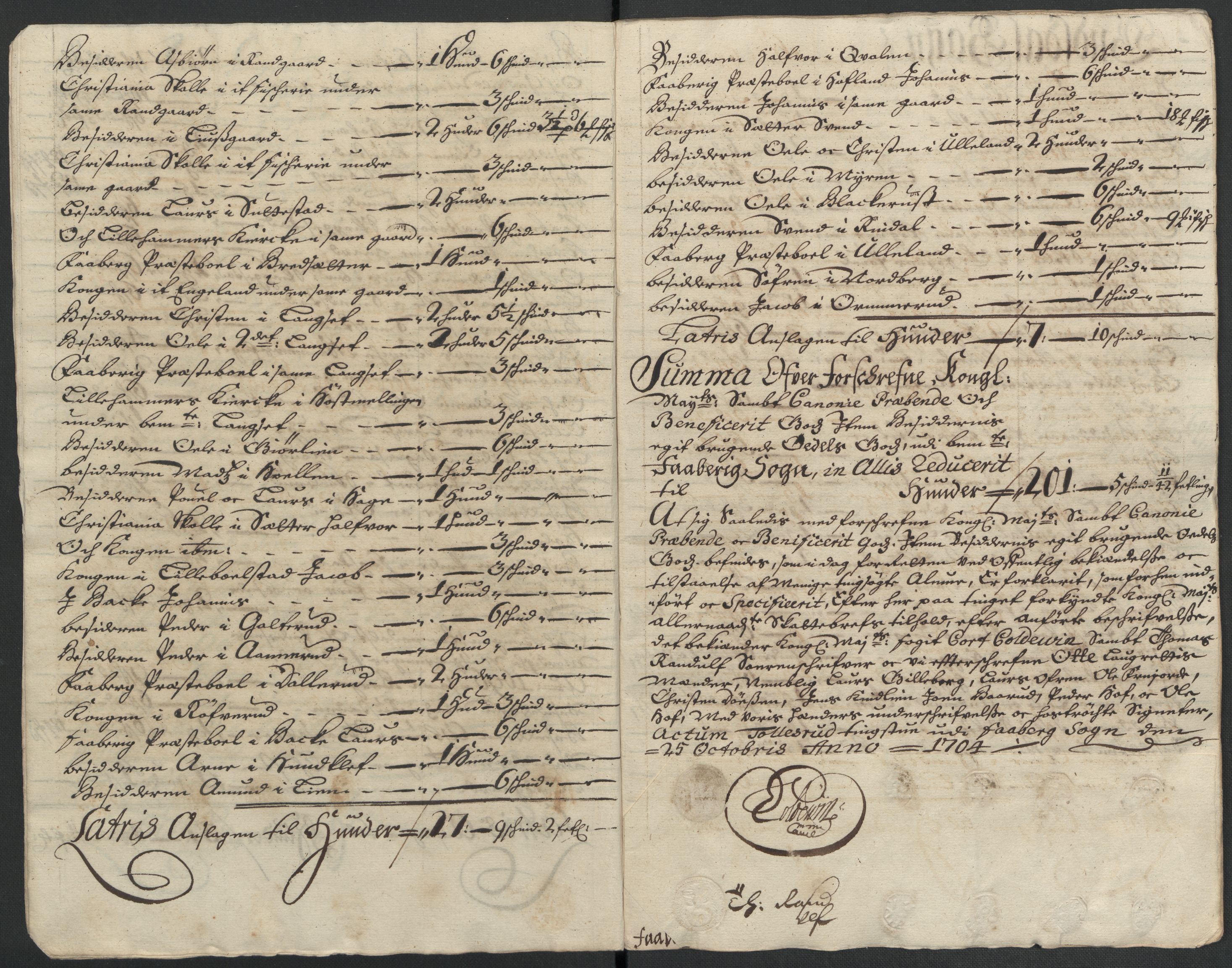 Rentekammeret inntil 1814, Reviderte regnskaper, Fogderegnskap, AV/RA-EA-4092/R17/L1177: Fogderegnskap Gudbrandsdal, 1704, p. 156