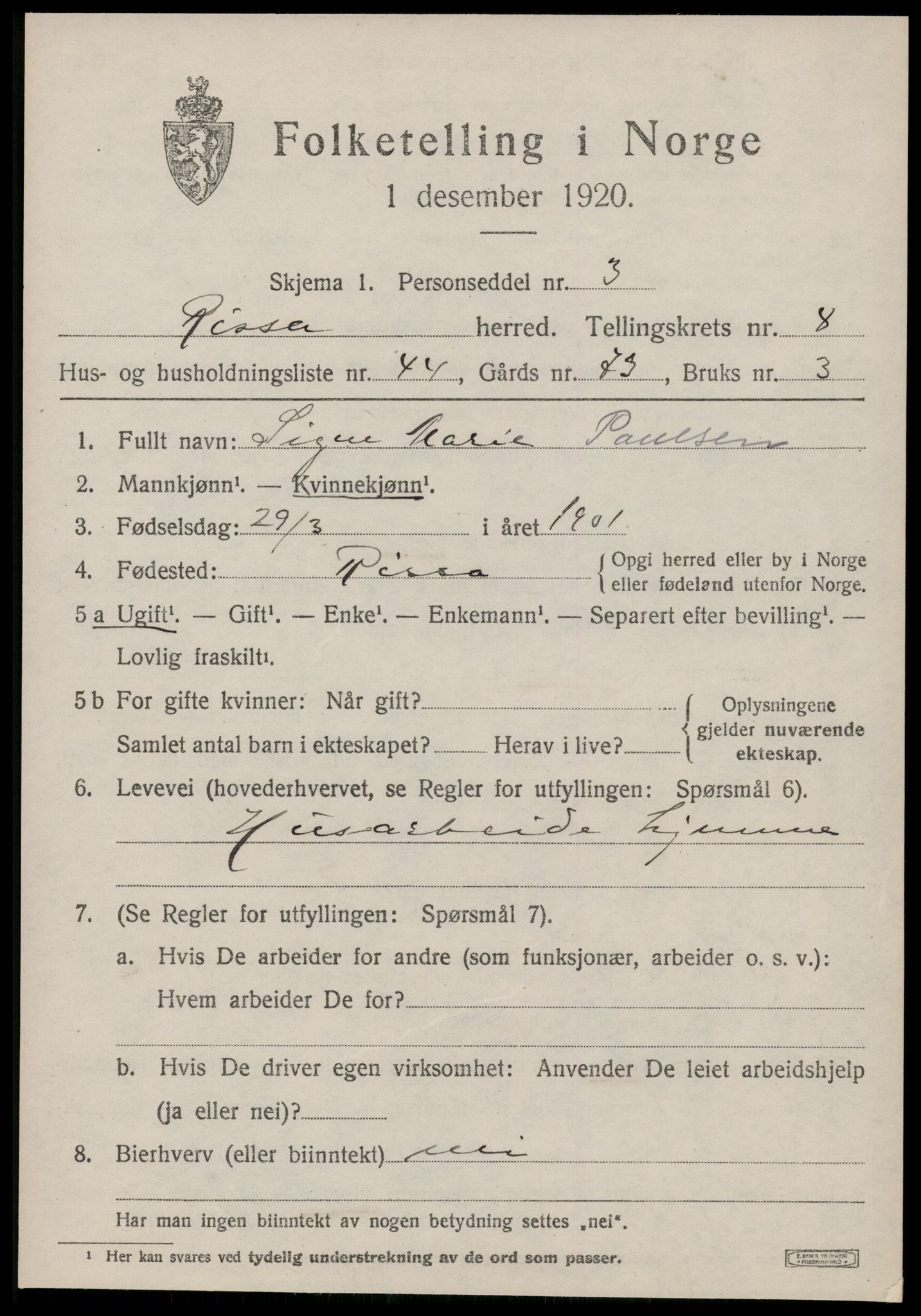 SAT, 1920 census for Rissa, 1920, p. 5947