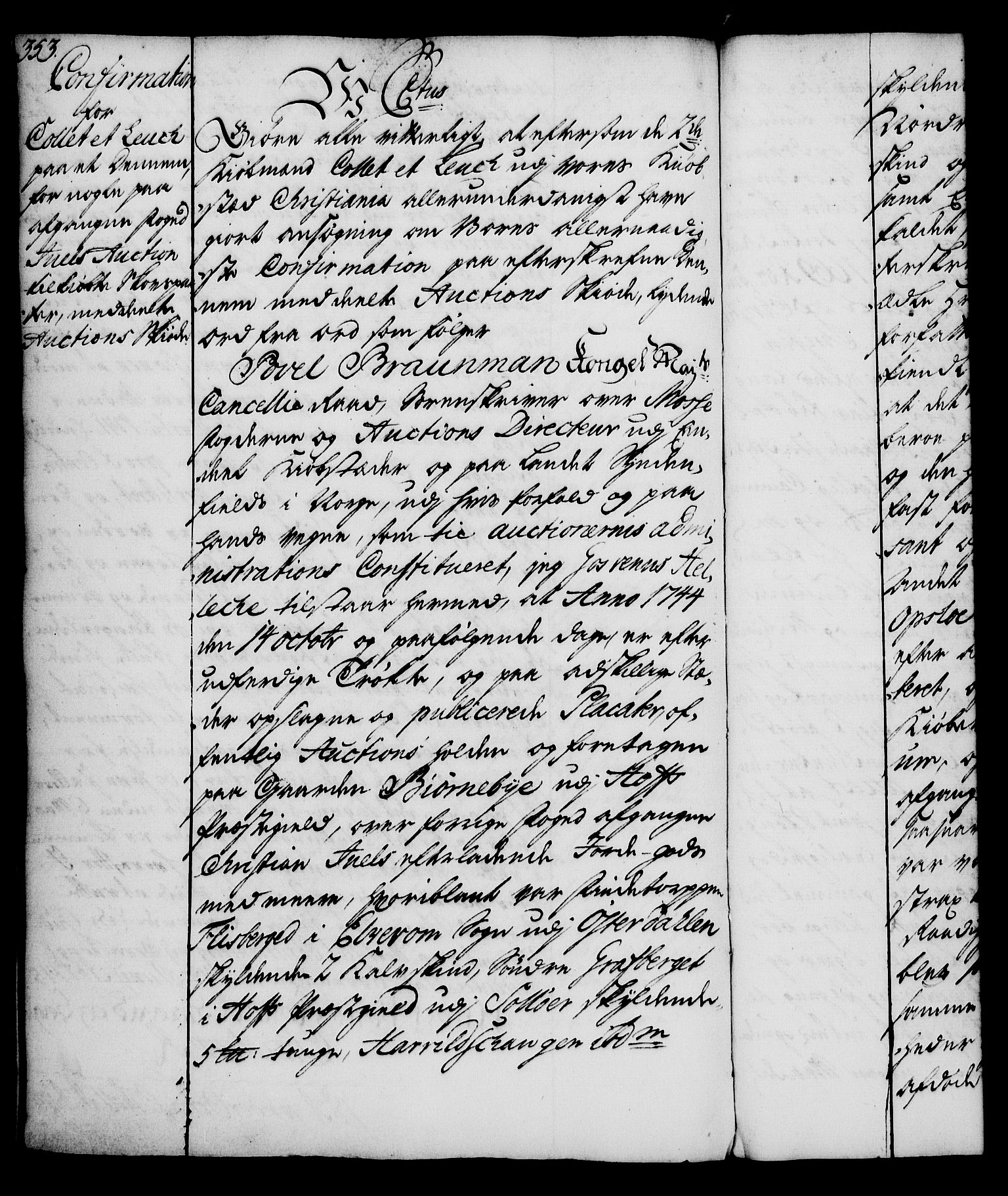 Rentekammeret, Kammerkanselliet, RA/EA-3111/G/Gg/Gga/L0005: Norsk ekspedisjonsprotokoll med register (merket RK 53.5), 1741-1749, p. 353