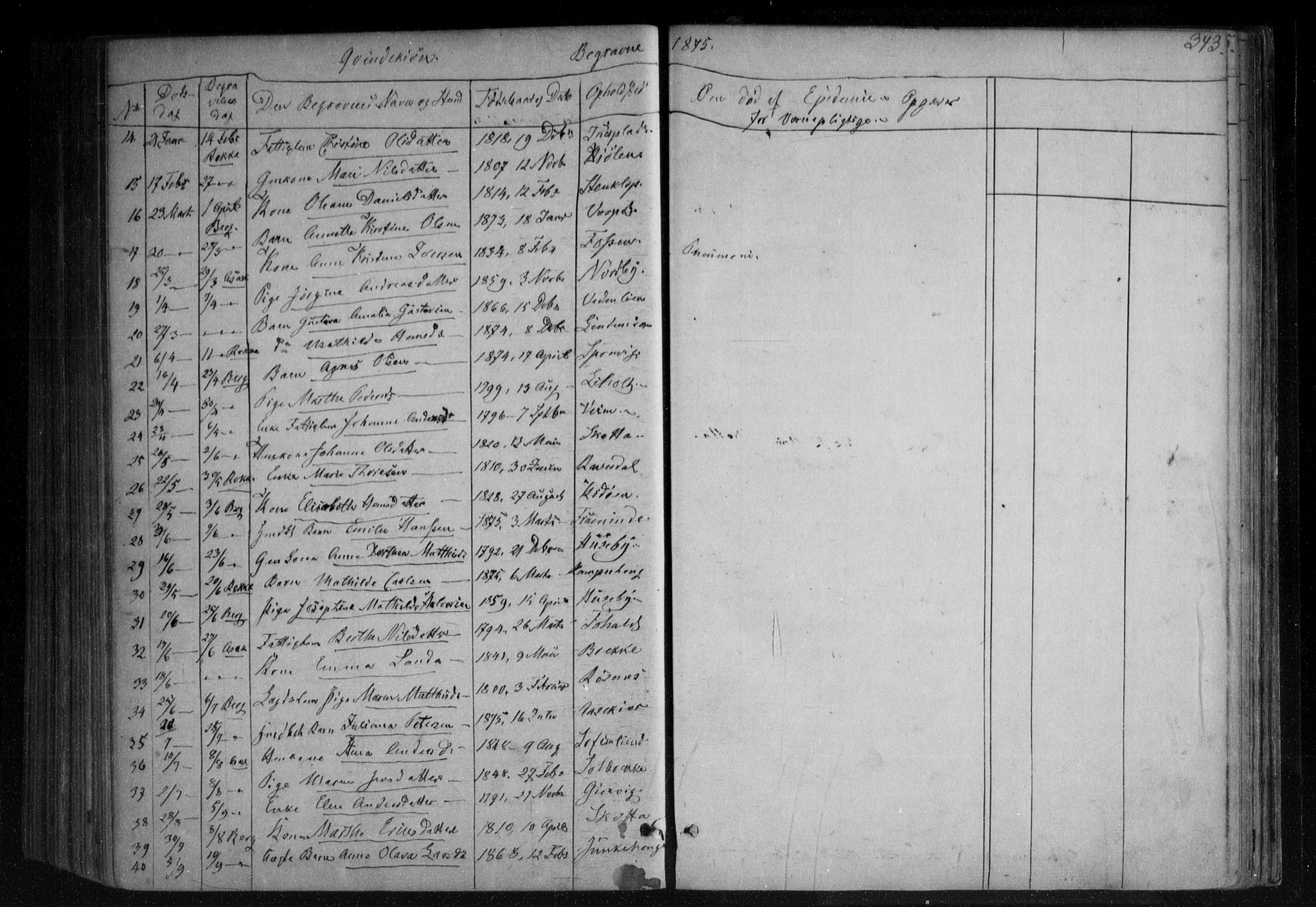 Berg prestekontor Kirkebøker, AV/SAO-A-10902/F/Fa/L0005: Parish register (official) no. I 5, 1861-1877, p. 343