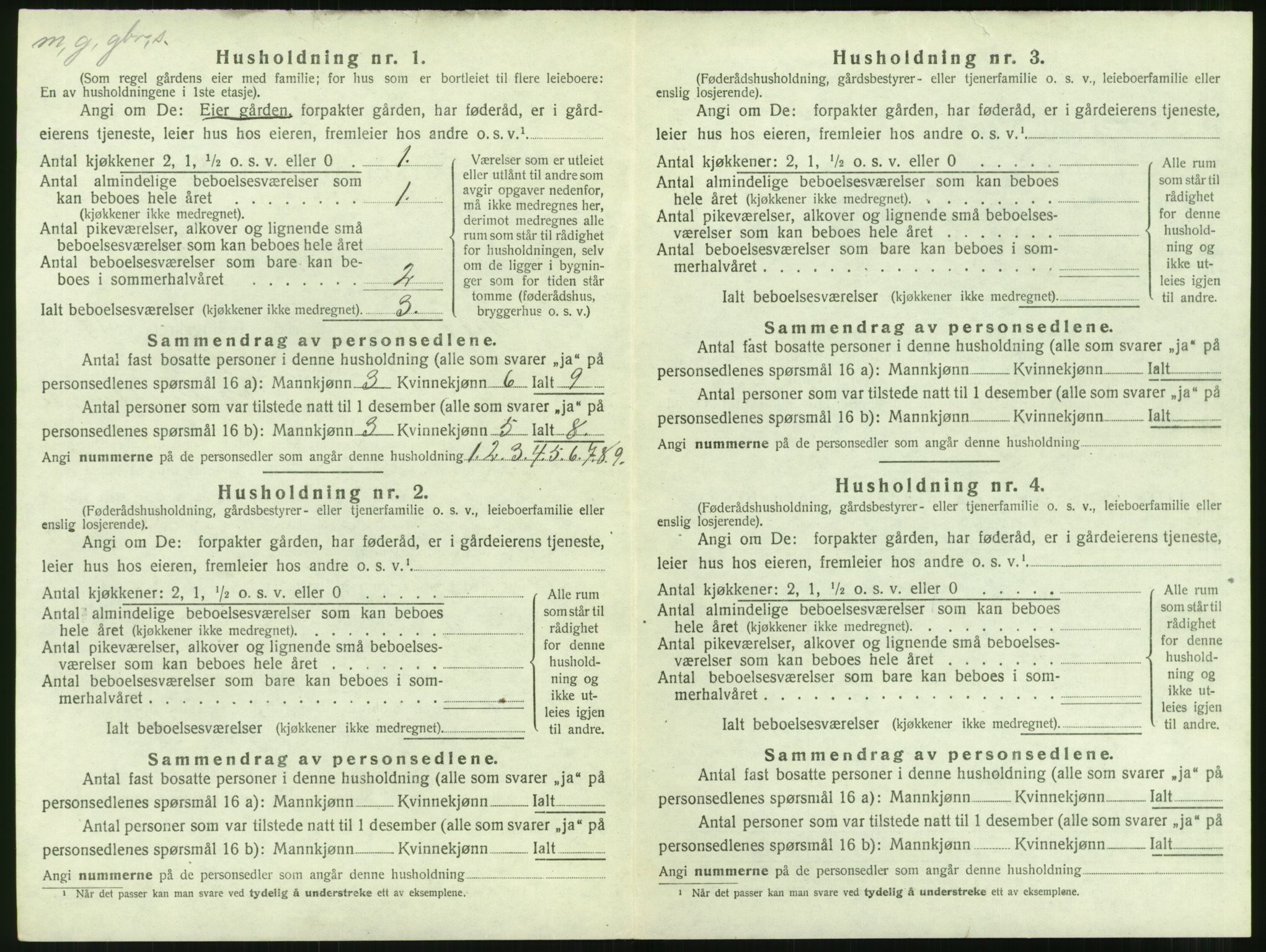 SAT, 1920 census for Aukra, 1920, p. 834