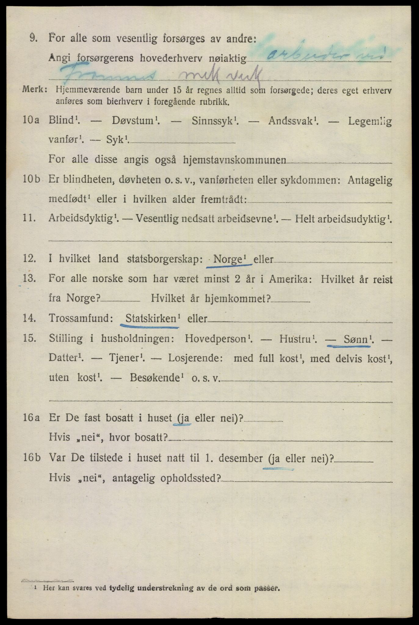 SAKO, 1920 census for Sandeherred, 1920, p. 20731