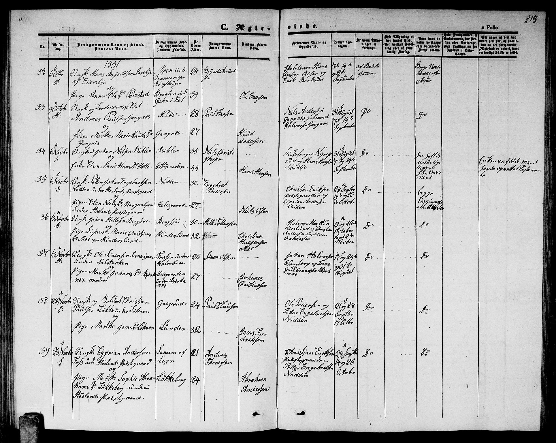 Høland prestekontor Kirkebøker, AV/SAO-A-10346a/G/Ga/L0003: Parish register (copy) no. I 3, 1846-1853, p. 215