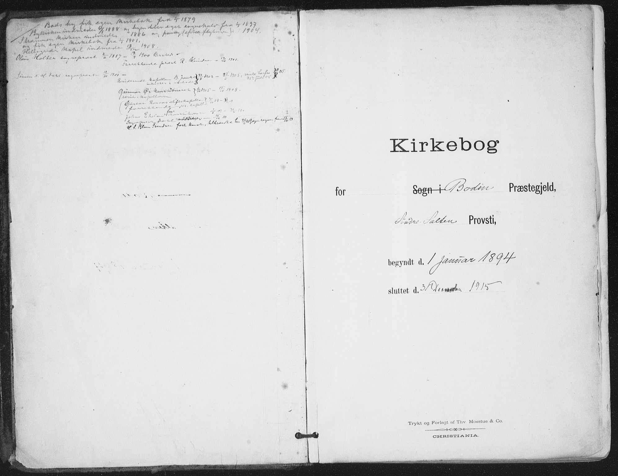 Ministerialprotokoller, klokkerbøker og fødselsregistre - Nordland, AV/SAT-A-1459/802/L0055: Parish register (official) no. 802A02, 1894-1915