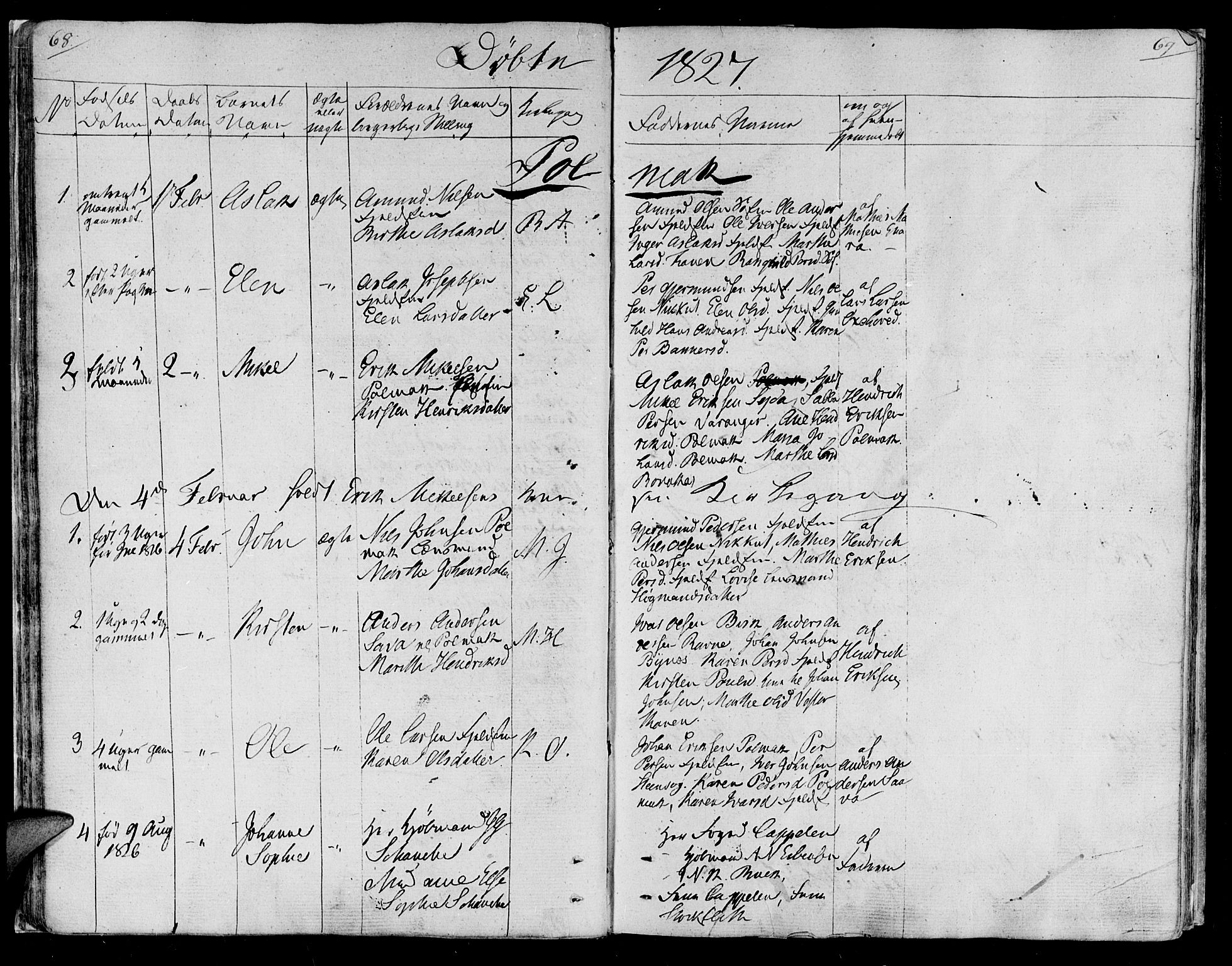 Lebesby sokneprestkontor, SATØ/S-1353/H/Ha/L0002kirke: Parish register (official) no. 2, 1816-1833, p. 68-69