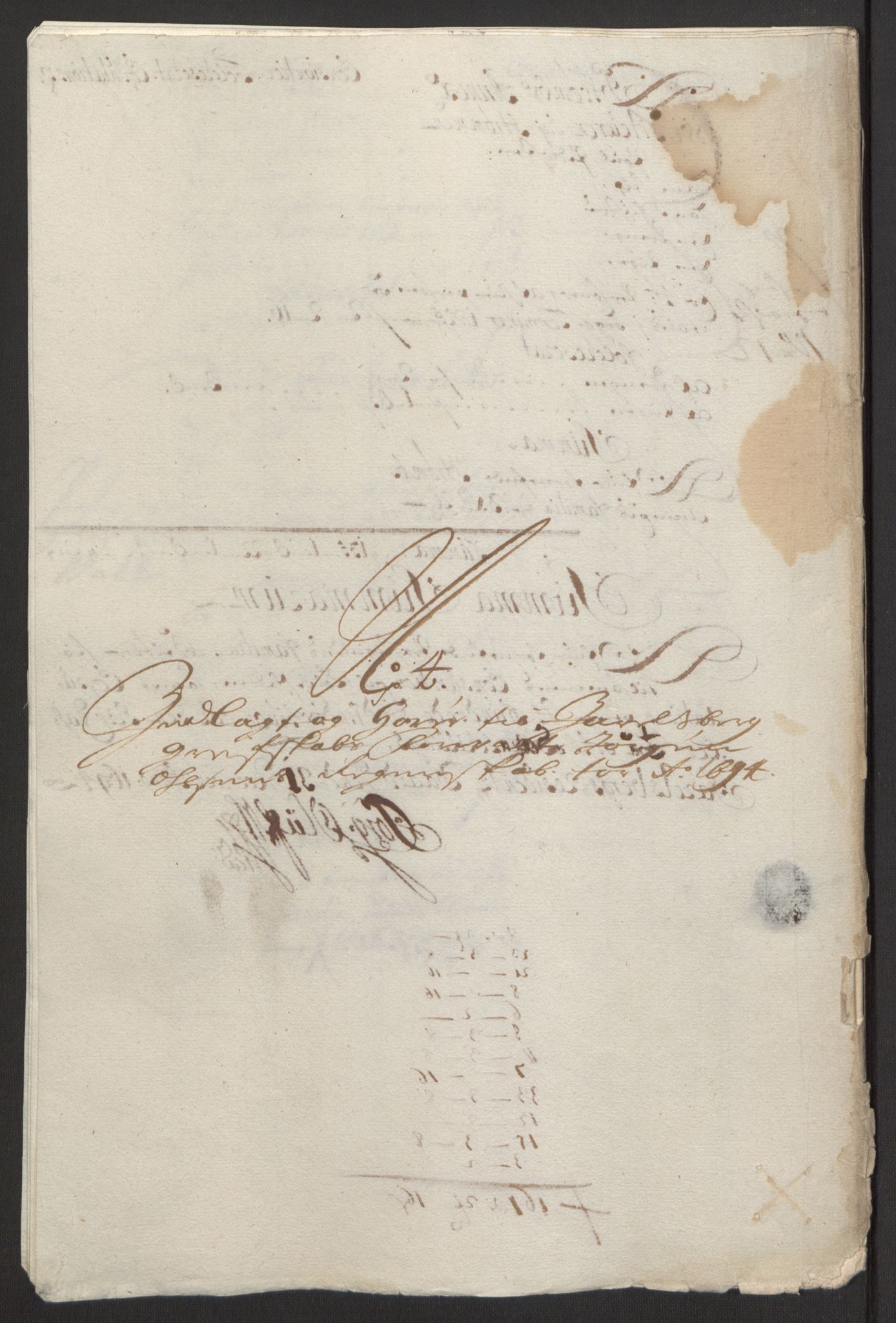 Rentekammeret inntil 1814, Reviderte regnskaper, Fogderegnskap, AV/RA-EA-4092/R32/L1867: Fogderegnskap Jarlsberg grevskap, 1694-1696, p. 23