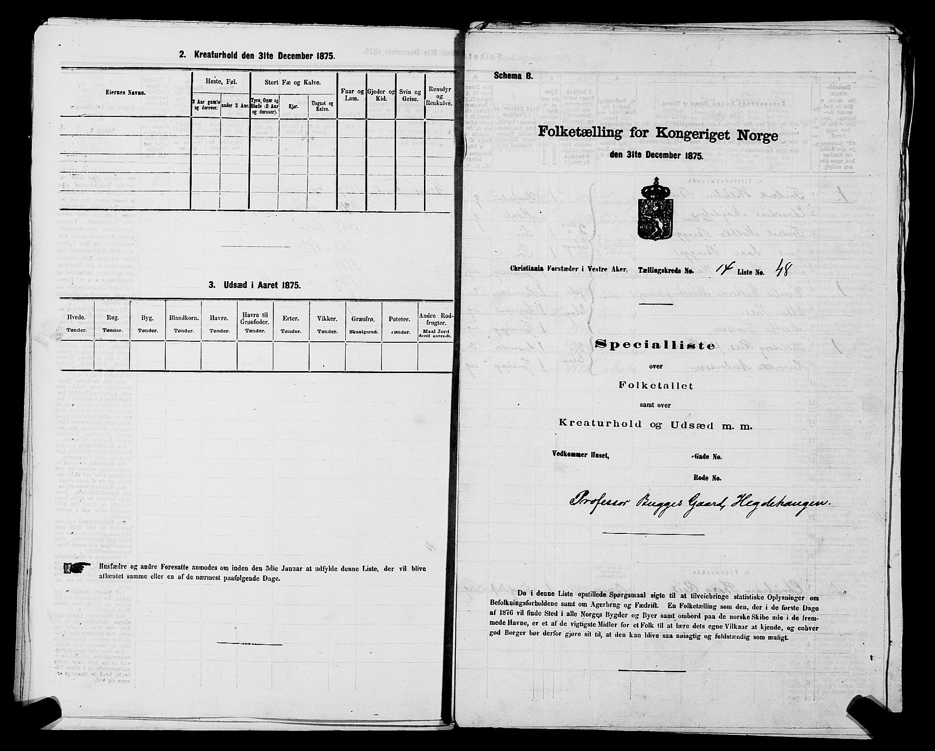 RA, 1875 census for 0218aP Vestre Aker, 1875, p. 2341