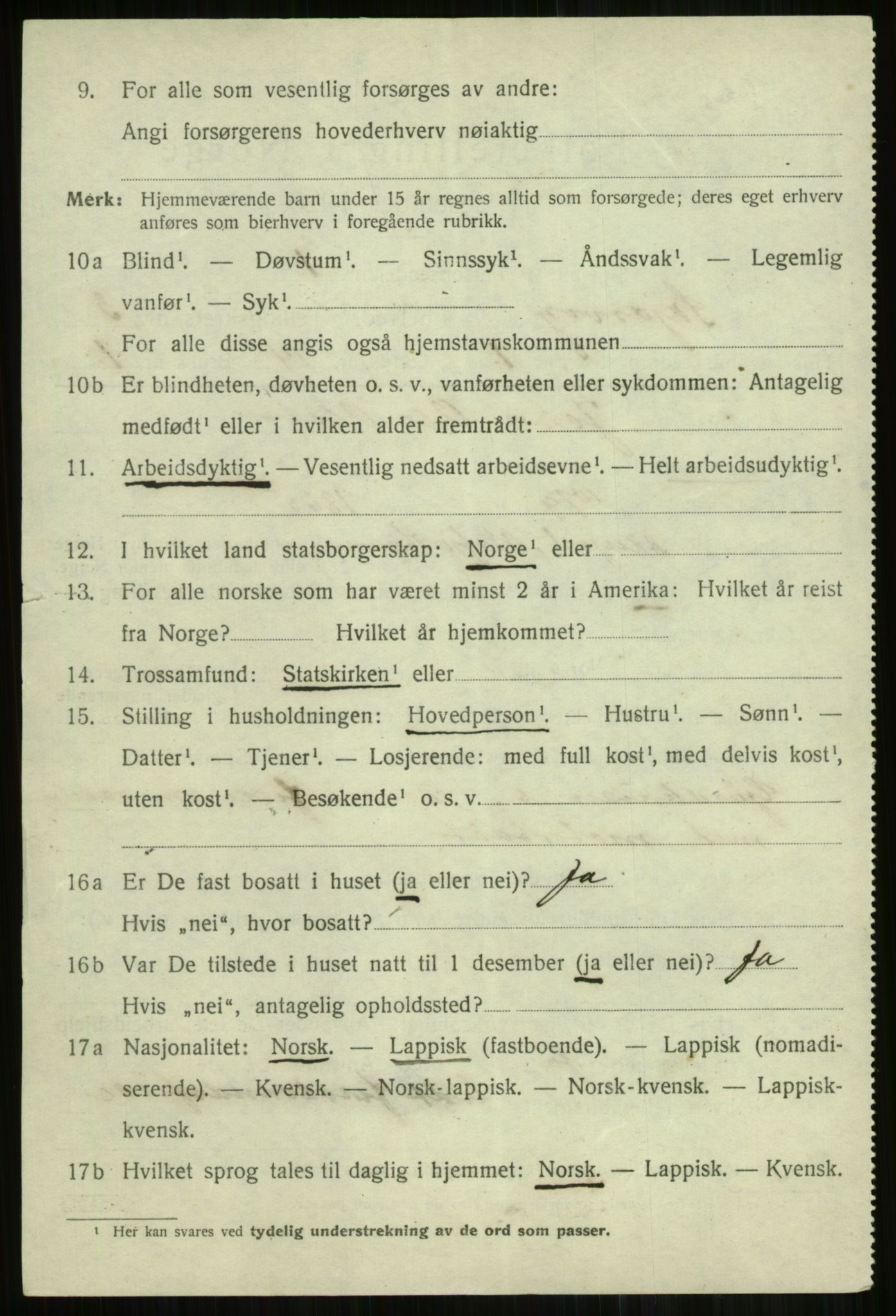 SATØ, 1920 census for Skjervøy, 1920, p. 2110