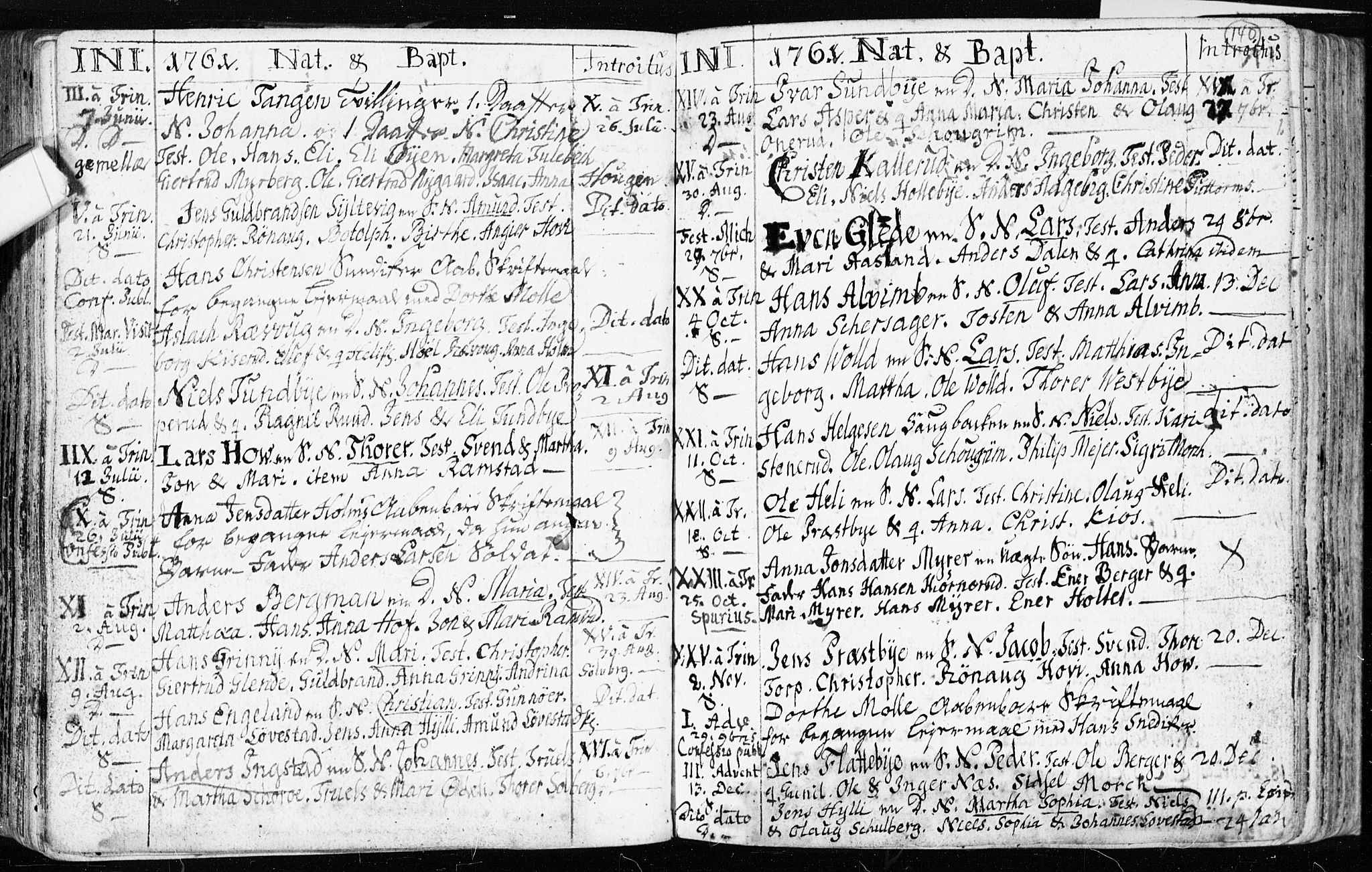 Spydeberg prestekontor Kirkebøker, AV/SAO-A-10924/F/Fa/L0002: Parish register (official) no. I 2, 1739-1780, p. 140