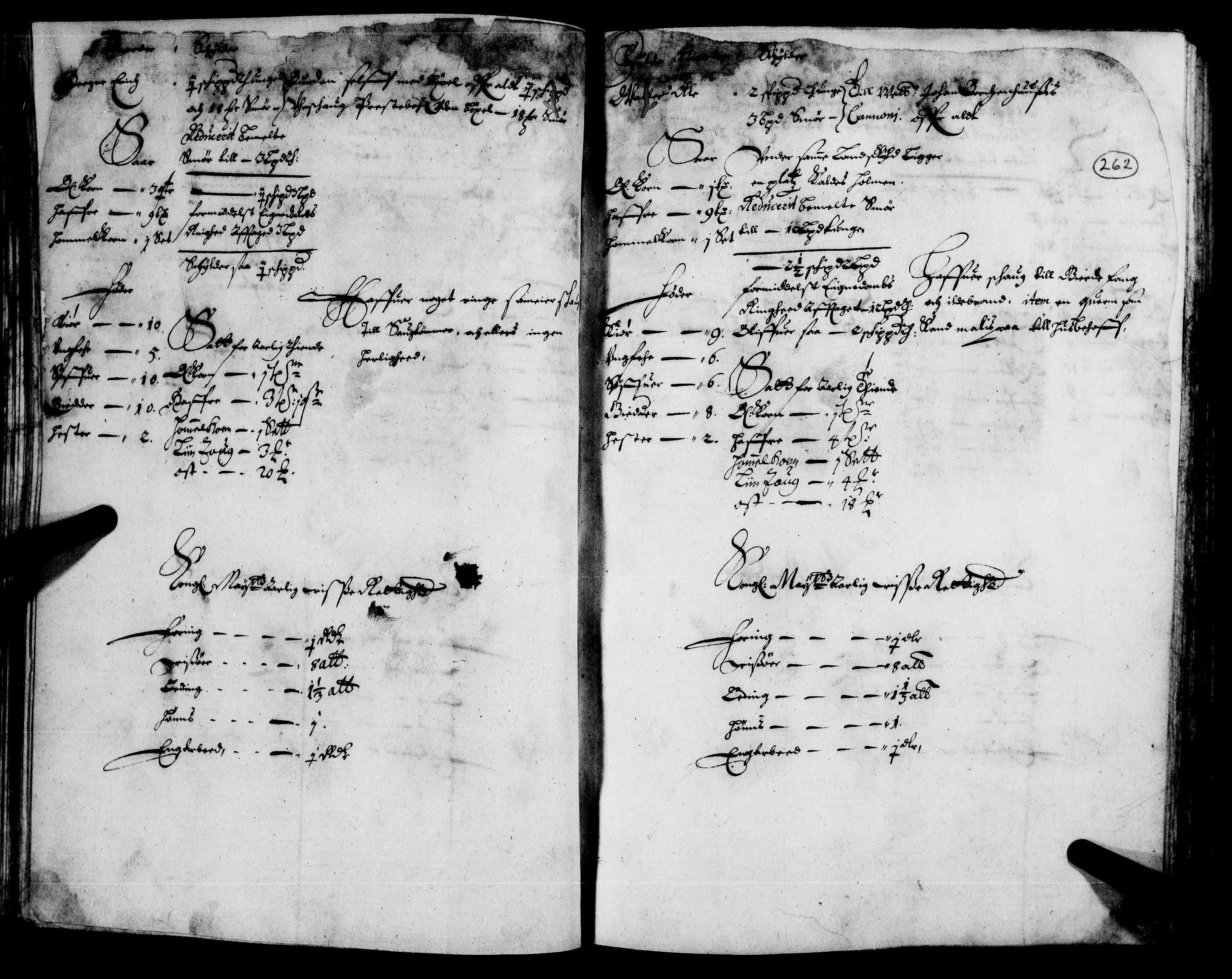 Rentekammeret inntil 1814, Realistisk ordnet avdeling, AV/RA-EA-4070/N/Nb/Nba/L0008: Nedre Romerike fogderi, 2. del, 1666, p. 261b-262a