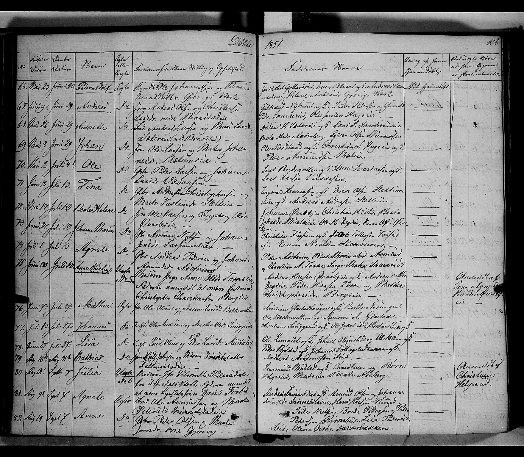 Vardal prestekontor, SAH/PREST-100/H/Ha/Haa/L0005: Parish register (official) no. 5, 1831-1853, p. 106