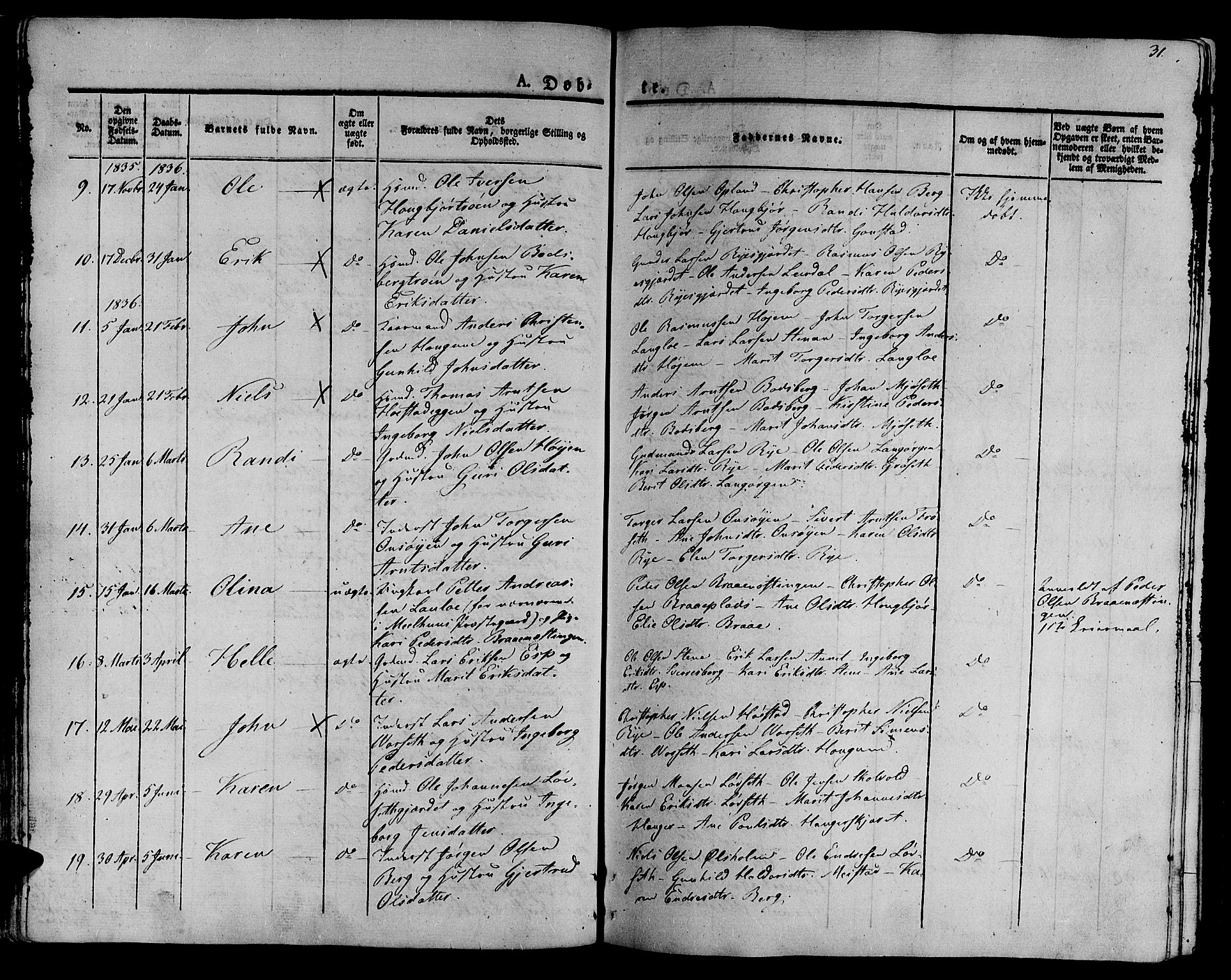 Ministerialprotokoller, klokkerbøker og fødselsregistre - Sør-Trøndelag, SAT/A-1456/612/L0374: Parish register (official) no. 612A07 /1, 1829-1845, p. 31