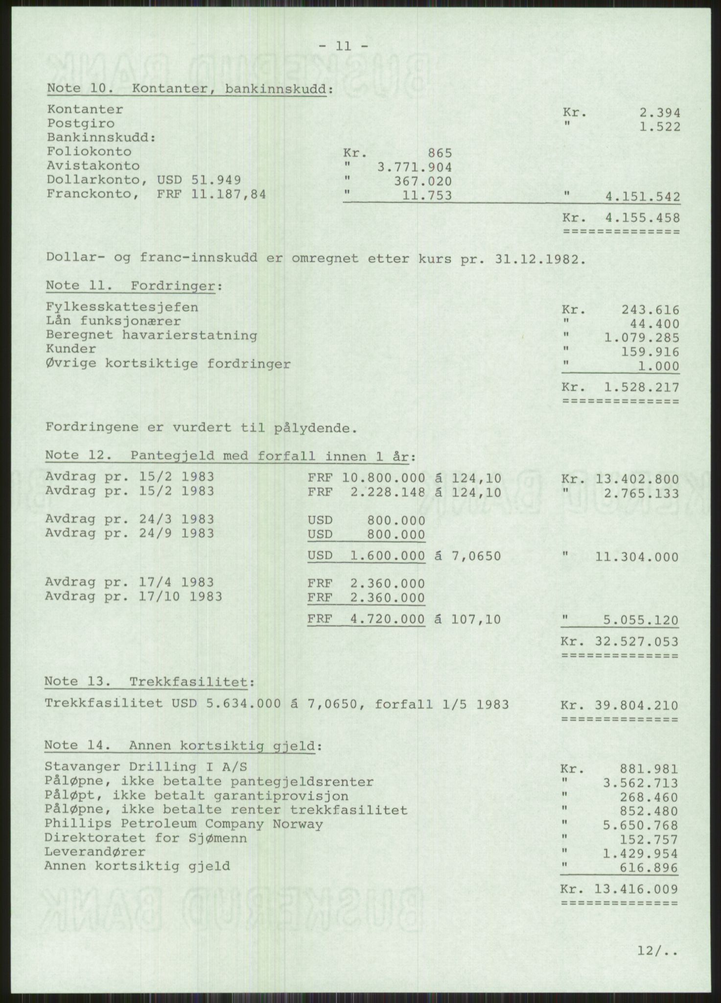 Pa 1503 - Stavanger Drilling AS, AV/SAST-A-101906/A/Ac/L0002: Årsberetninger, 1979-1982, p. 448