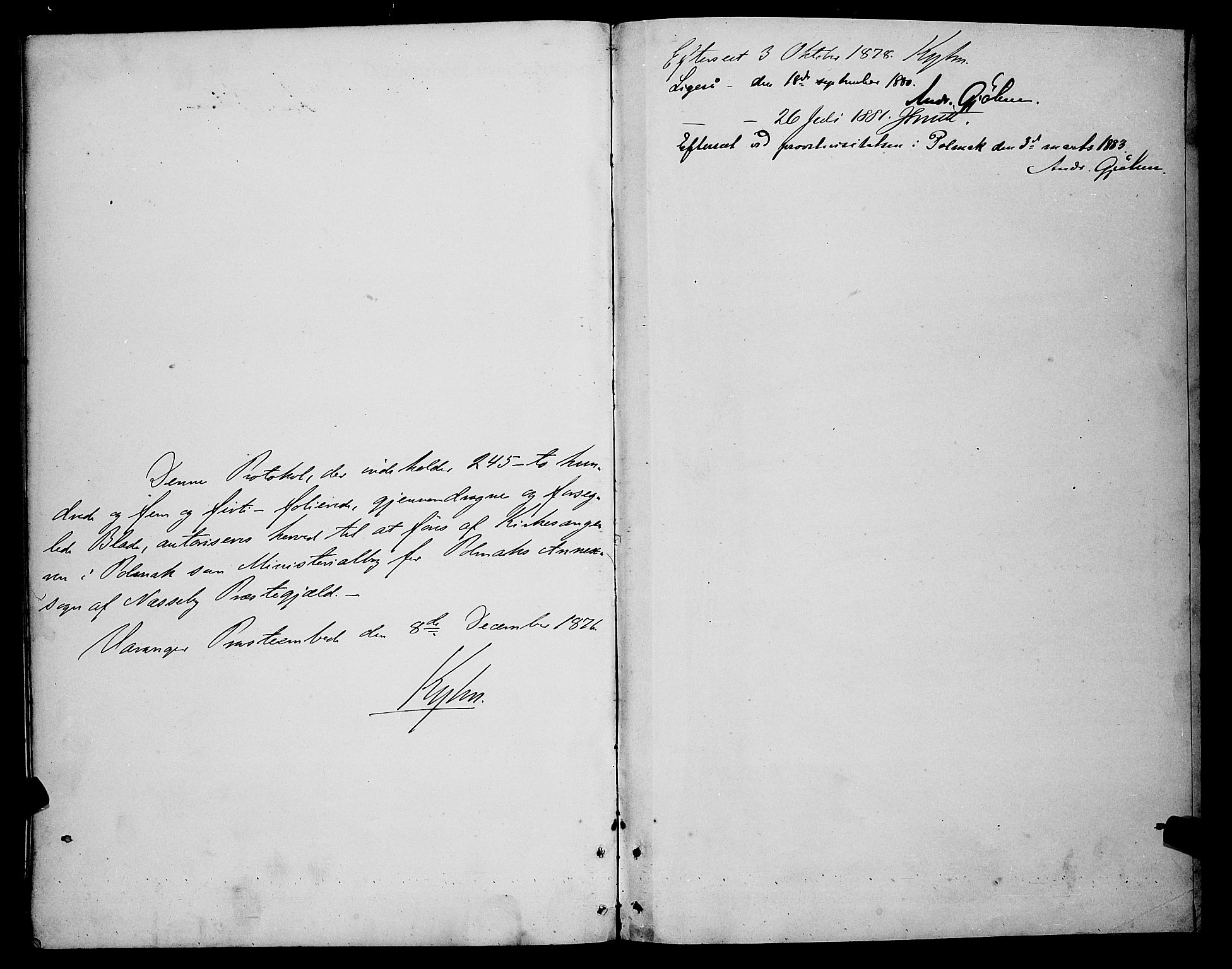 Nesseby sokneprestkontor, SATØ/S-1330/H/Hb/L0007klokker: Parish register (copy) no. 7, 1877-1884