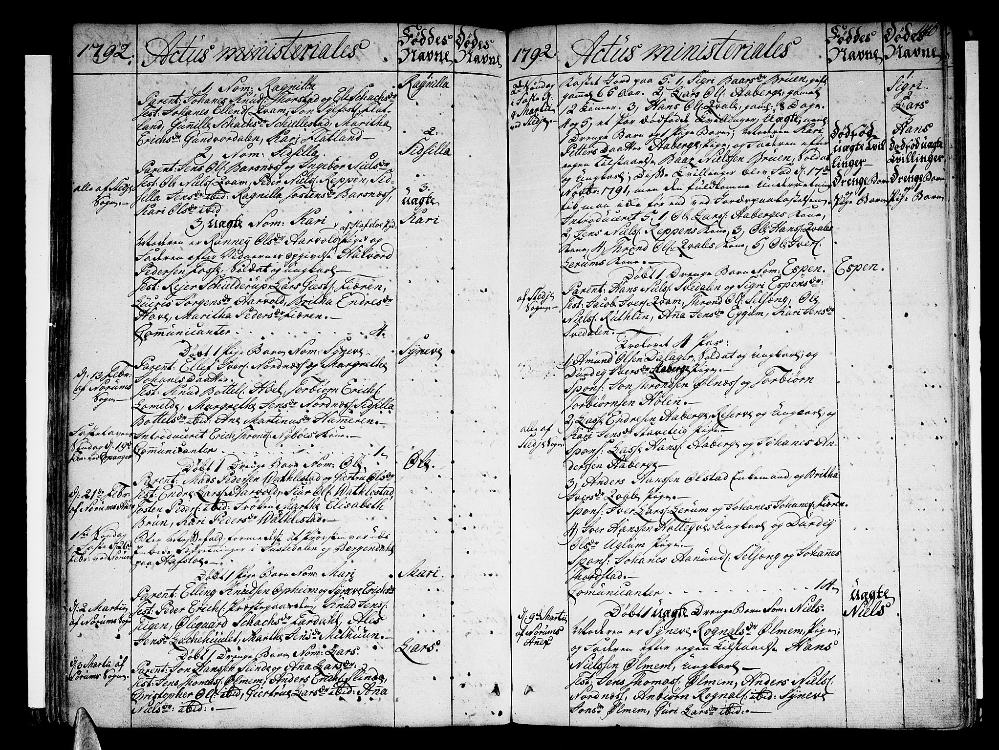 Sogndal sokneprestembete, AV/SAB-A-81301/H/Haa/Haaa/L0007: Parish register (official) no. A 7, 1782-1795, p. 140