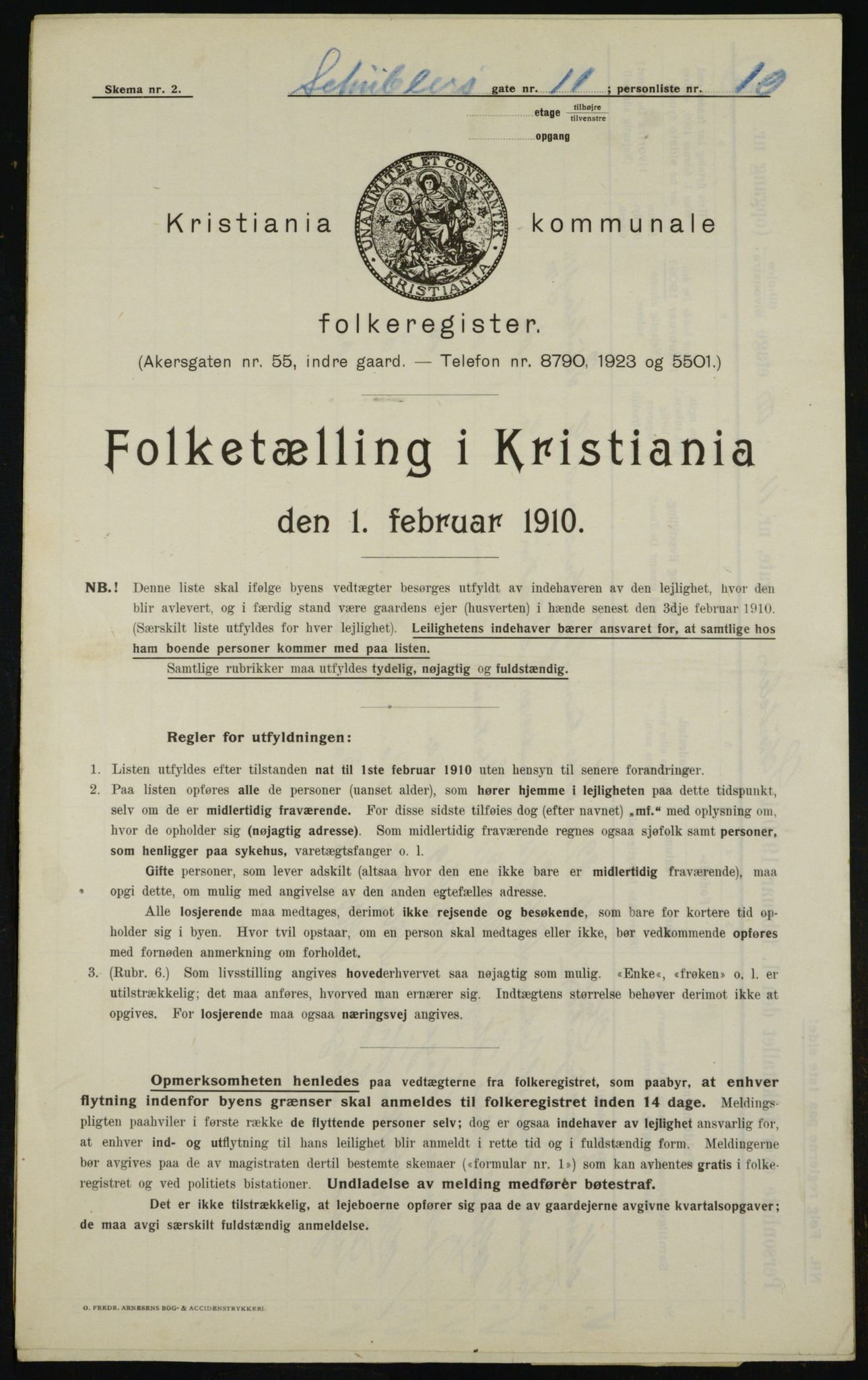 OBA, Municipal Census 1910 for Kristiania, 1910, p. 88748