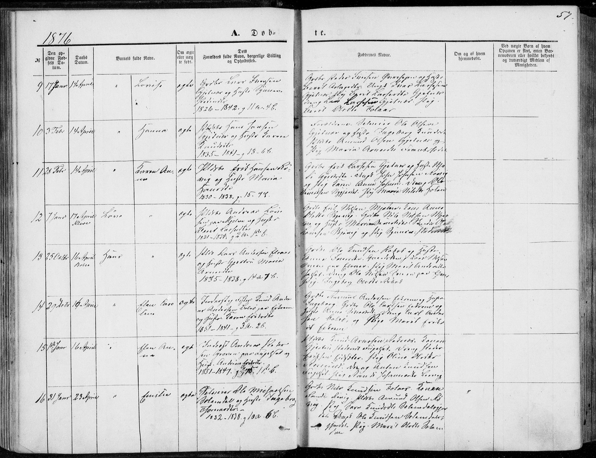 Ministerialprotokoller, klokkerbøker og fødselsregistre - Møre og Romsdal, AV/SAT-A-1454/555/L0655: Parish register (official) no. 555A05, 1869-1886, p. 57