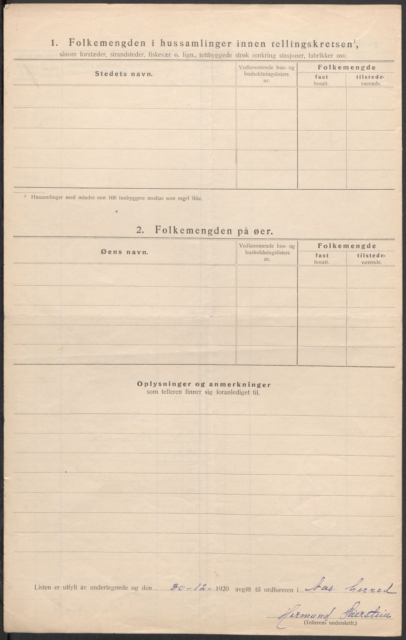 SAO, 1920 census for Ås, 1920, p. 31