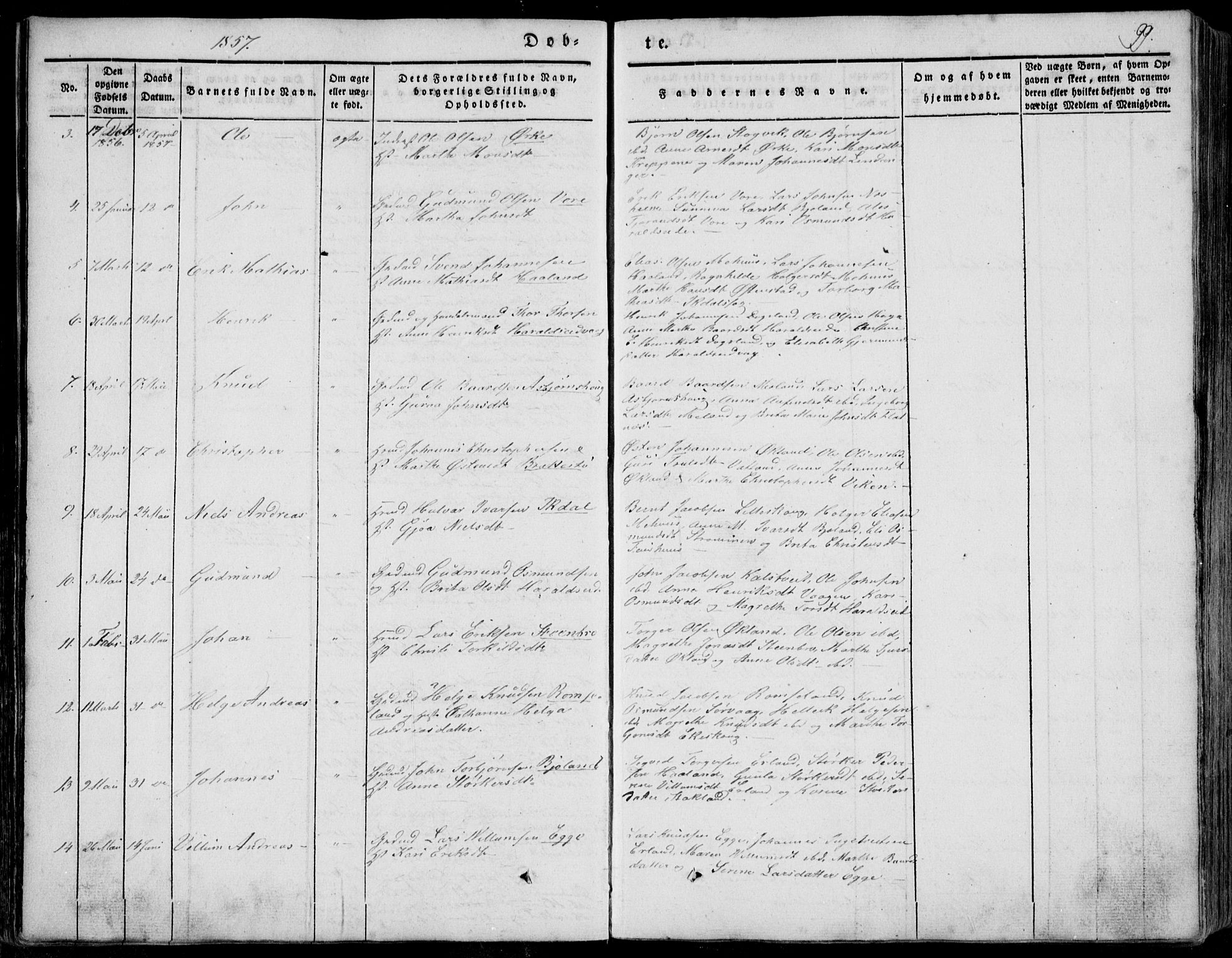 Skjold sokneprestkontor, AV/SAST-A-101847/H/Ha/Haa/L0006: Parish register (official) no. A 6.1, 1835-1858, p. 99