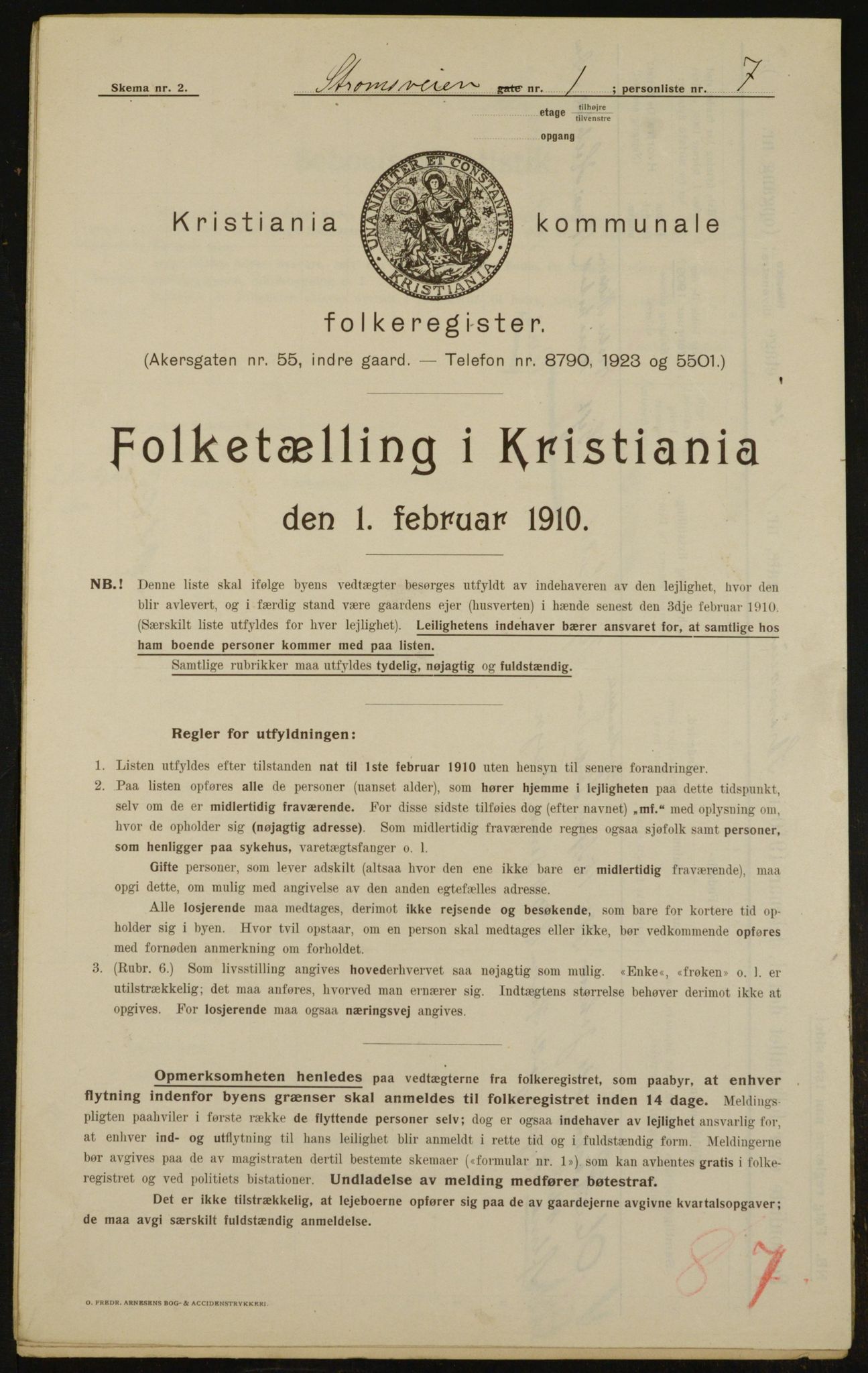 OBA, Municipal Census 1910 for Kristiania, 1910, p. 98666