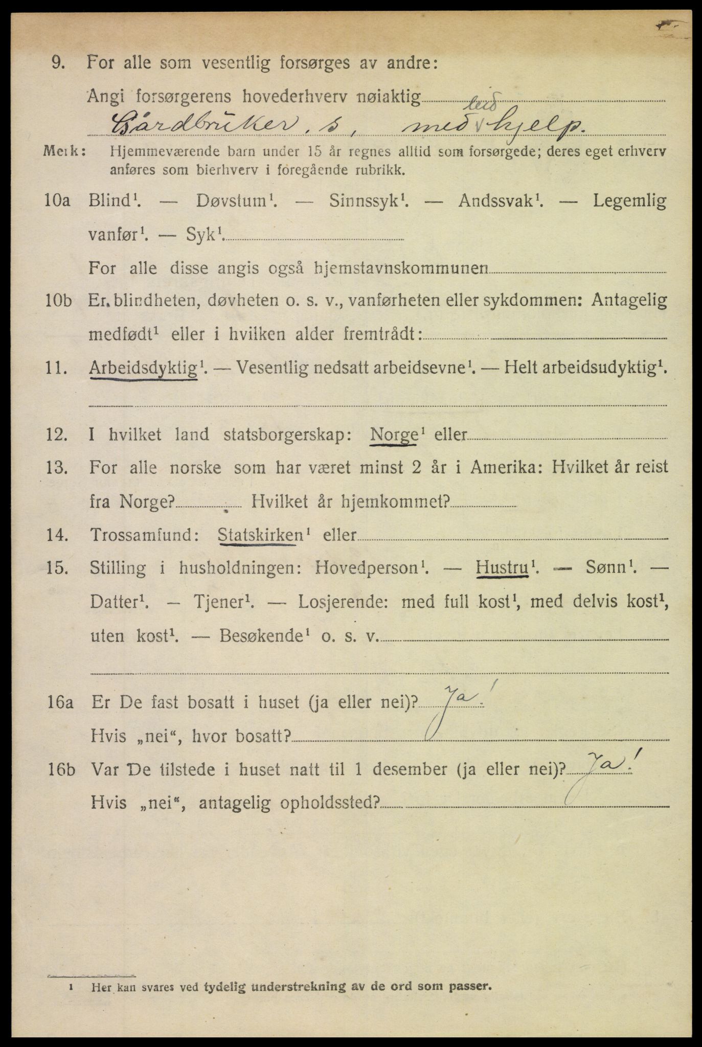 SAH, 1920 census for Vang (Oppland), 1920, p. 672