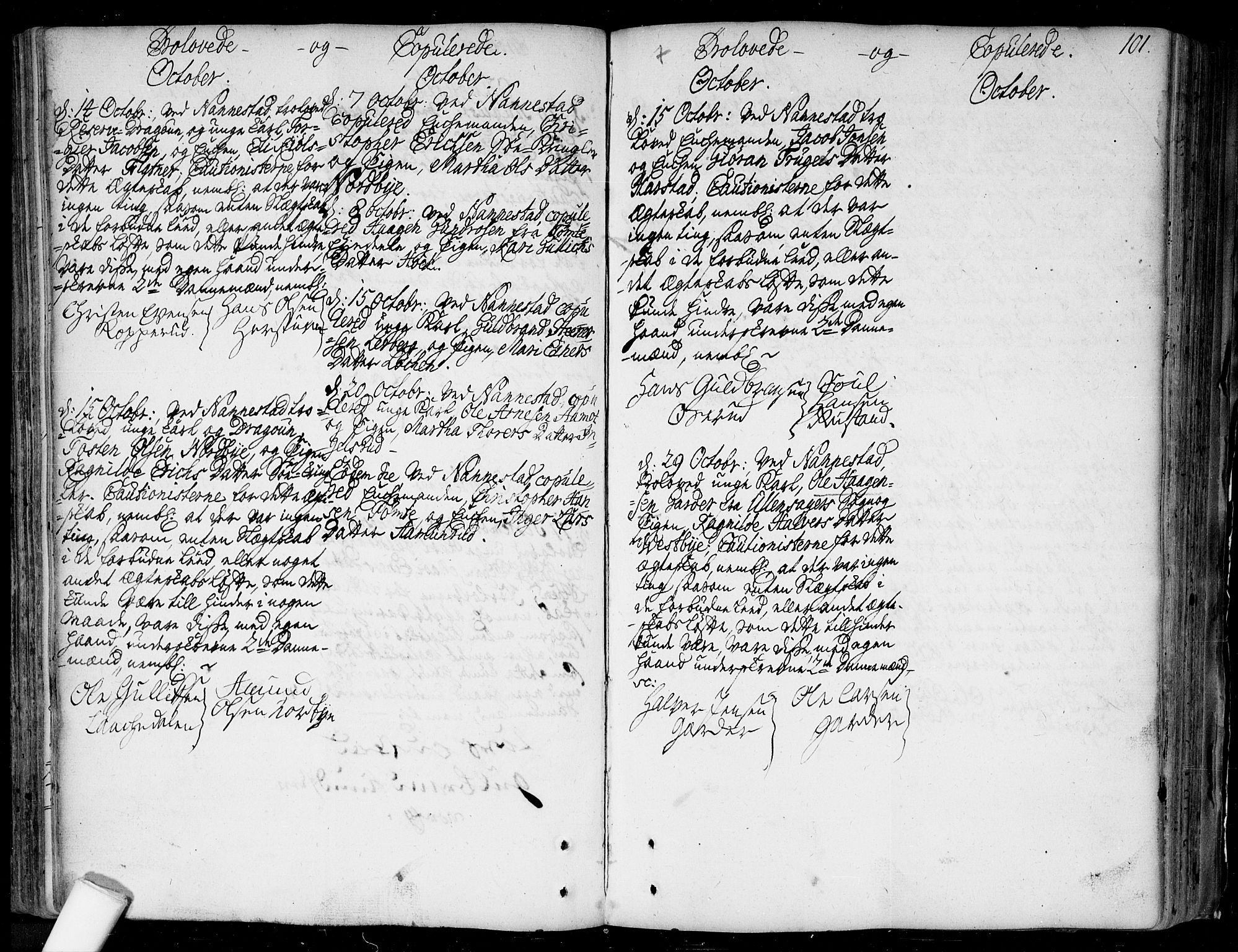 Nannestad prestekontor Kirkebøker, SAO/A-10414a/F/Fa/L0006: Parish register (official) no. I 6, 1739-1754, p. 101