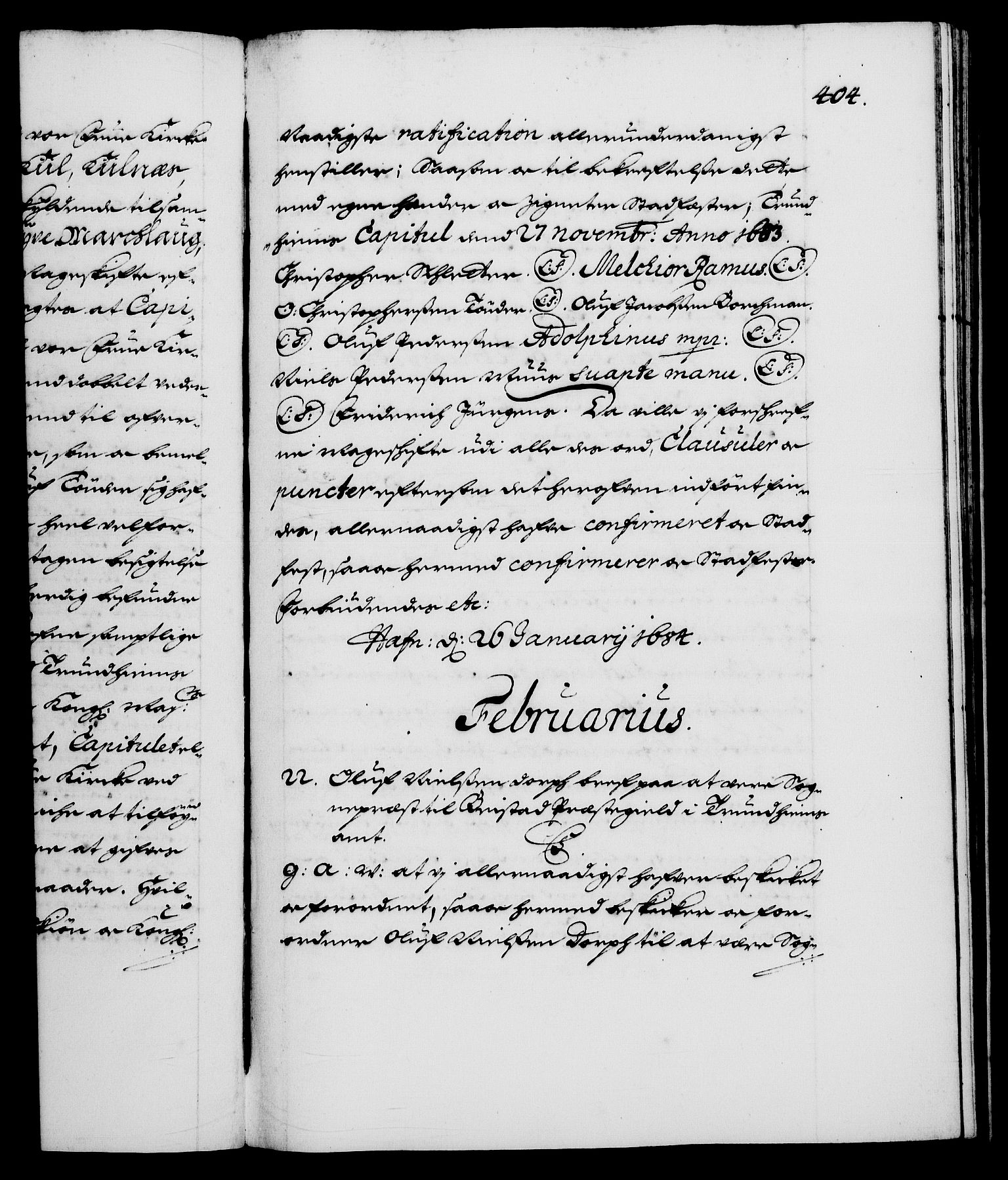 Danske Kanselli 1572-1799, RA/EA-3023/F/Fc/Fca/Fcaa/L0013: Norske registre (mikrofilm), 1681-1684, p. 404a