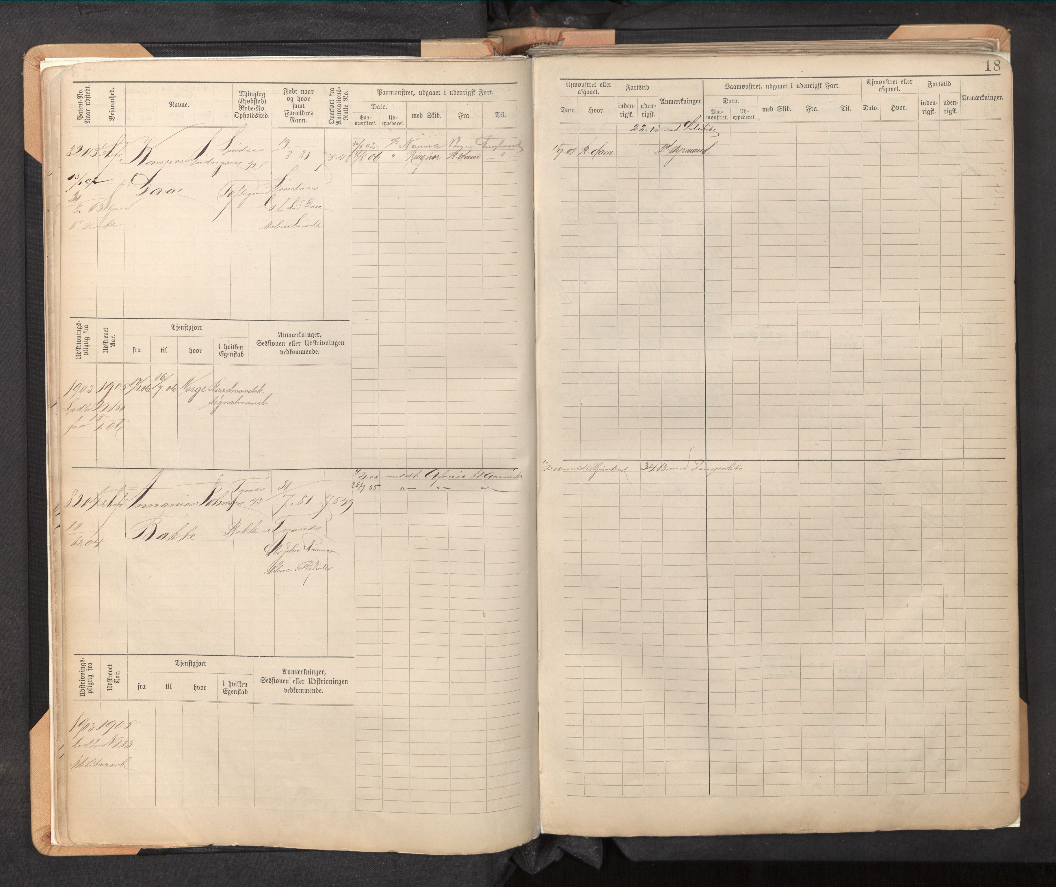 Innrulleringssjefen i Bergen, AV/SAB-A-100050/F/Fc/L0013: Sjøfartshovedrulle, nr. 8169 - 8766, 1900-1910, p. 18