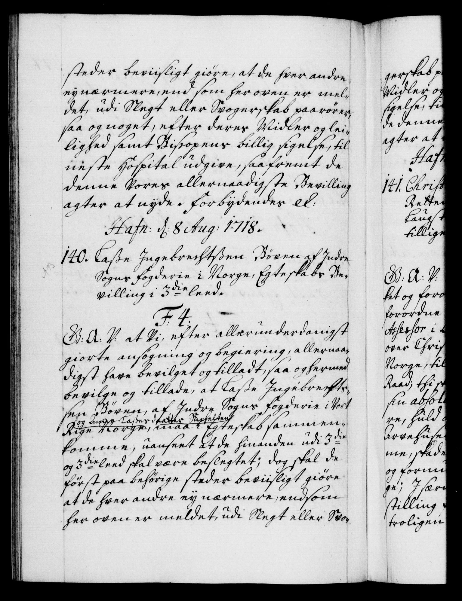 Danske Kanselli 1572-1799, AV/RA-EA-3023/F/Fc/Fca/Fcaa/L0022: Norske registre, 1716-1719, p. 377b