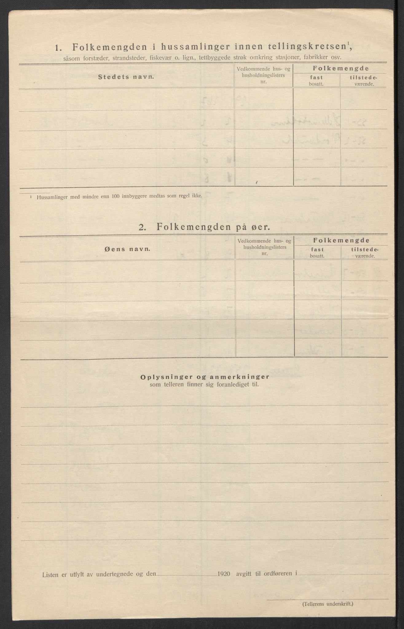 SAT, 1920 census for Tysfjord, 1920, p. 28