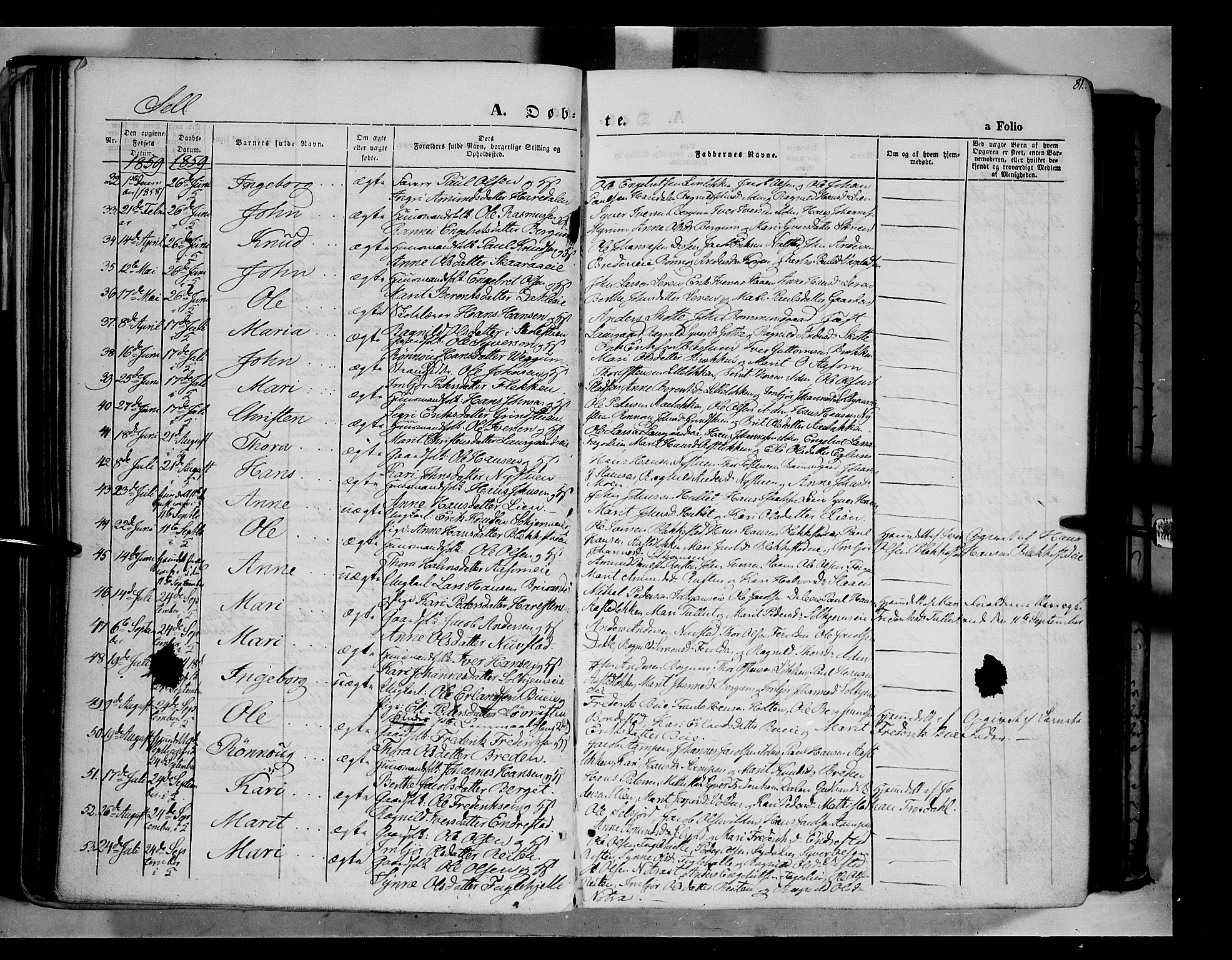 Vågå prestekontor, AV/SAH-PREST-076/H/Ha/Haa/L0006: Parish register (official) no. 6 /3, 1857-1872, p. 81